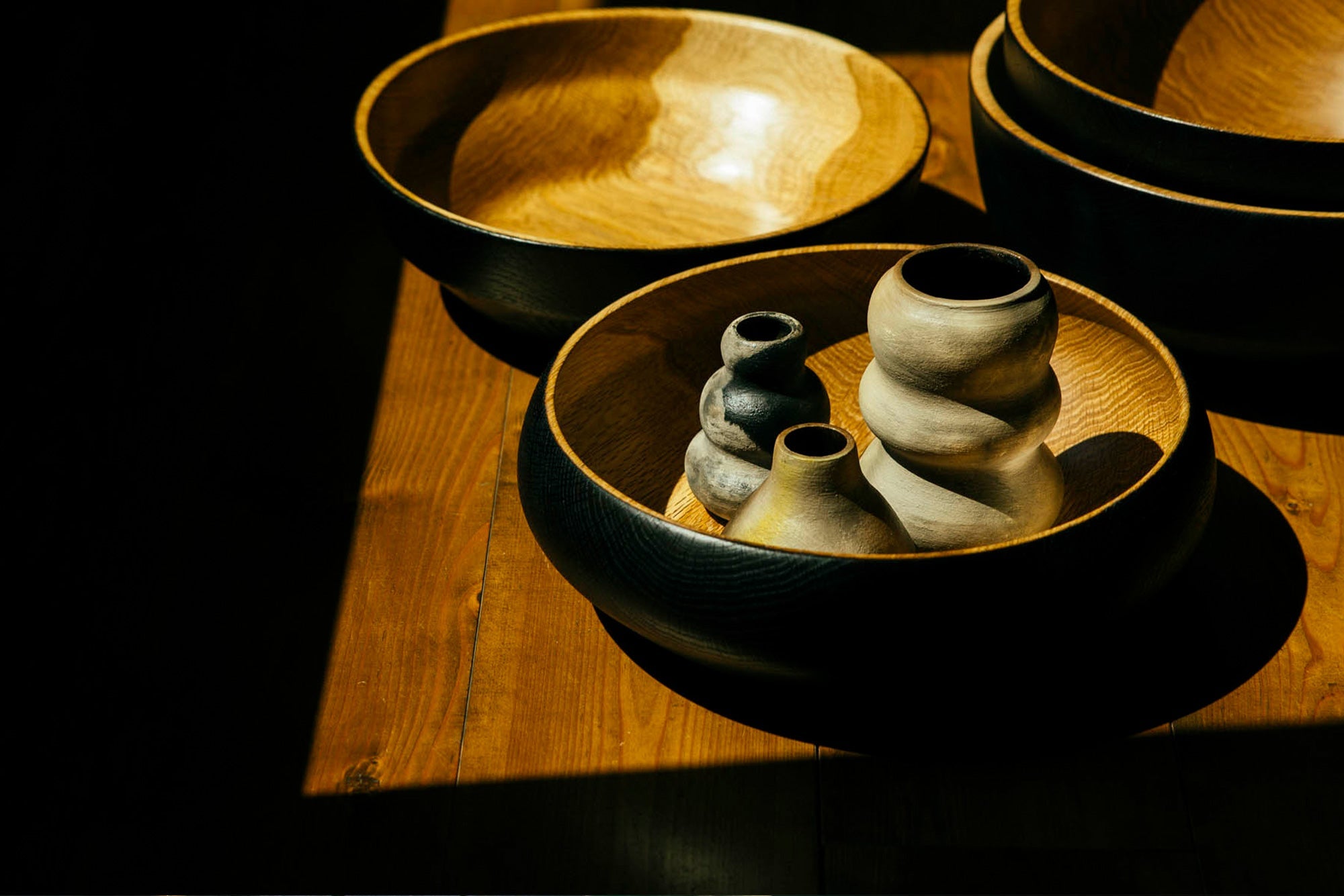 Miller + Co wood and pottery