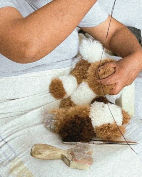 Agnes Wolfe Patchwork Teddy in progress