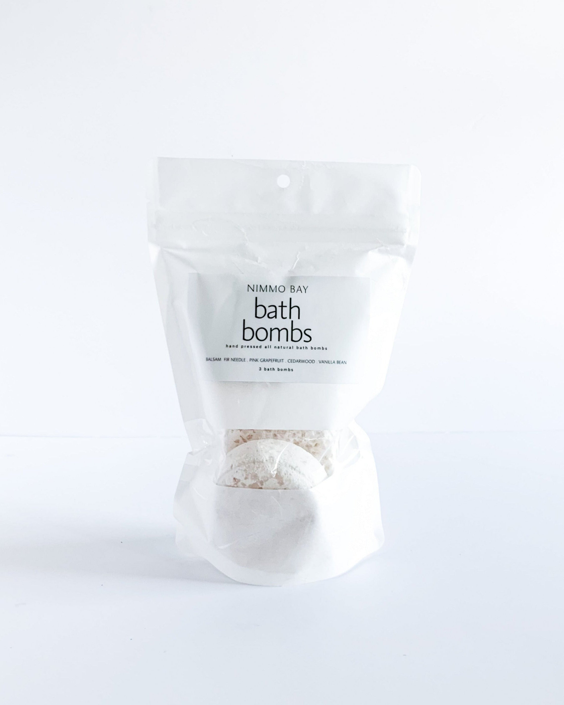 balsam fir needle/pink grapefruit/cedarwood/vanilla bean bath bombs