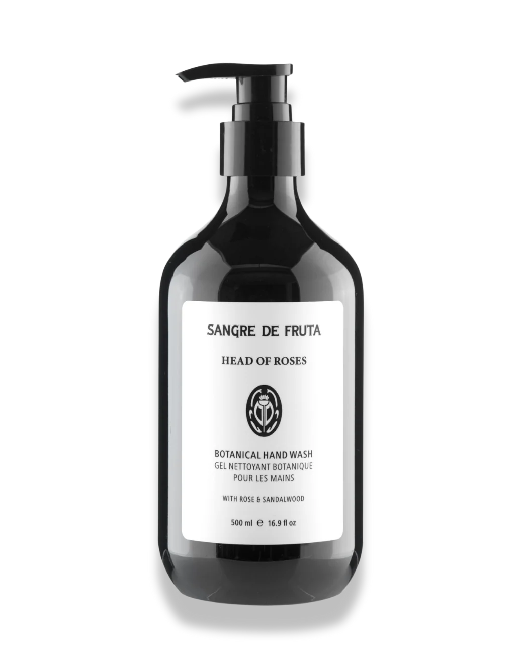 hand wash bottle on white background