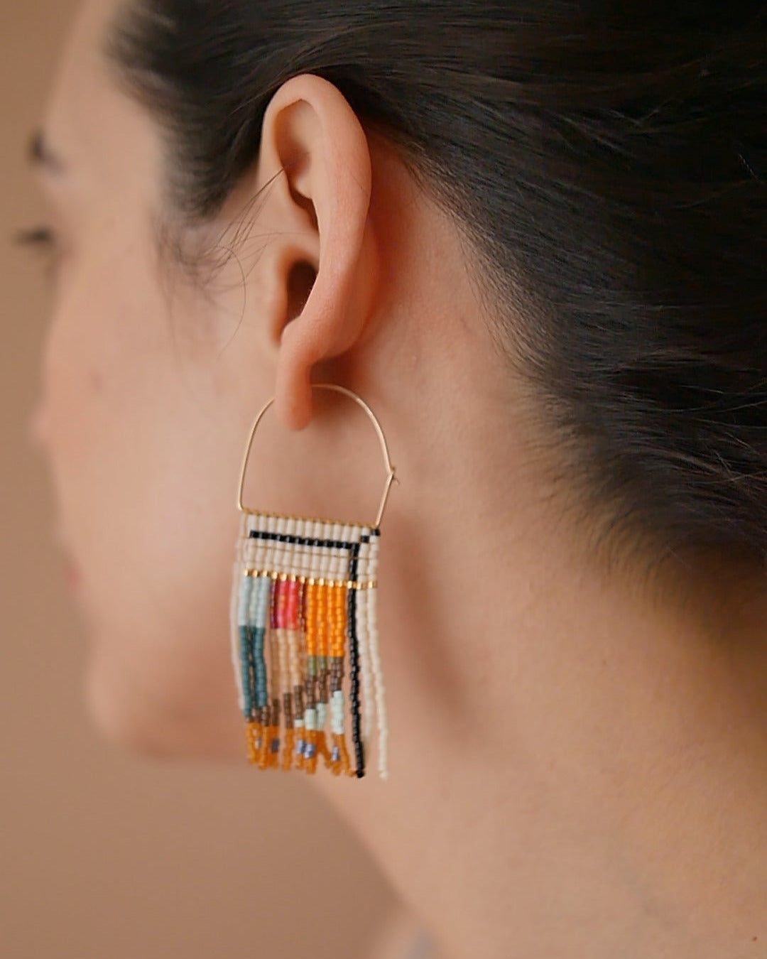Daldanea Bricia Tapesty Earrings on model