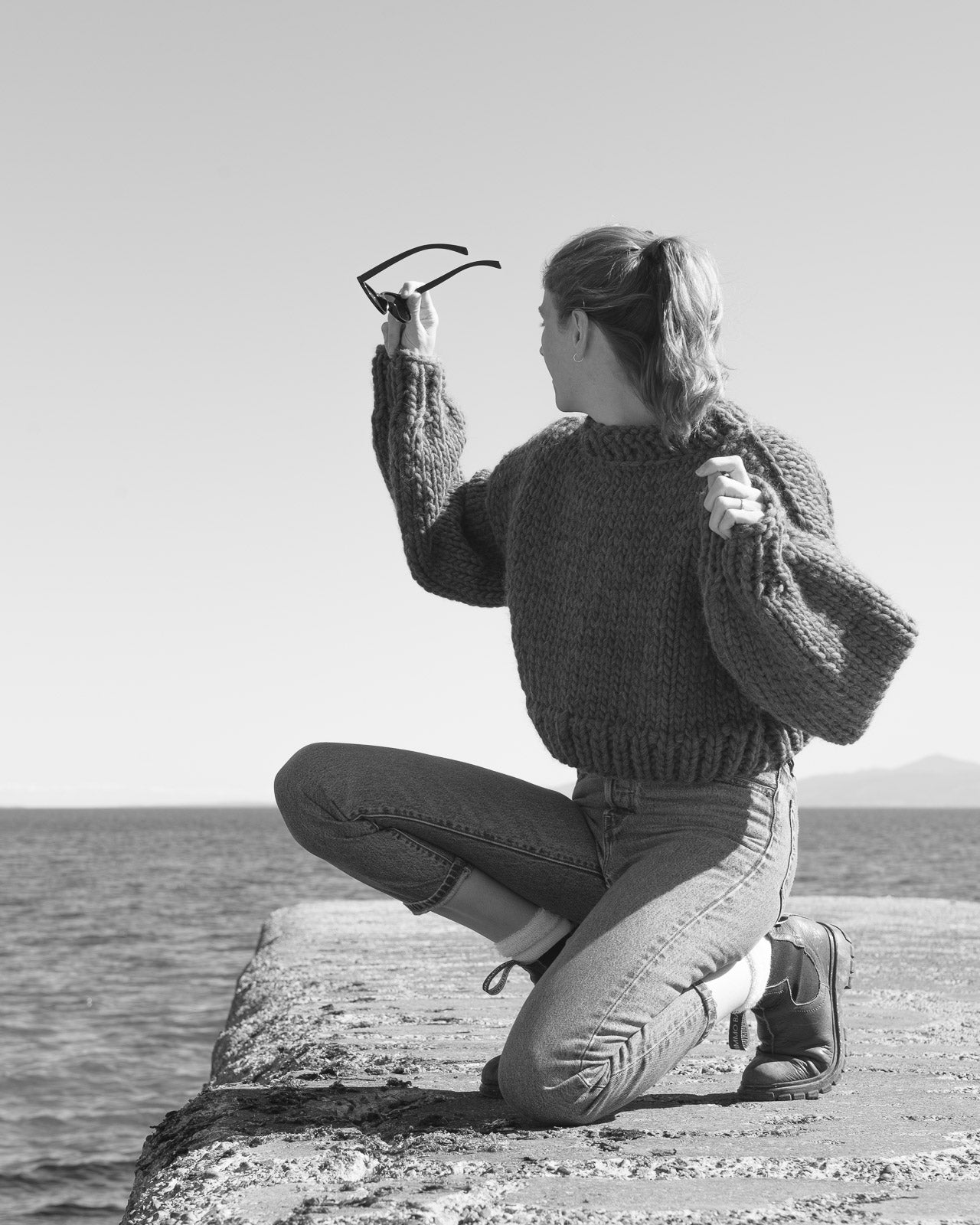 Crew Neck Sweater in Charcoal