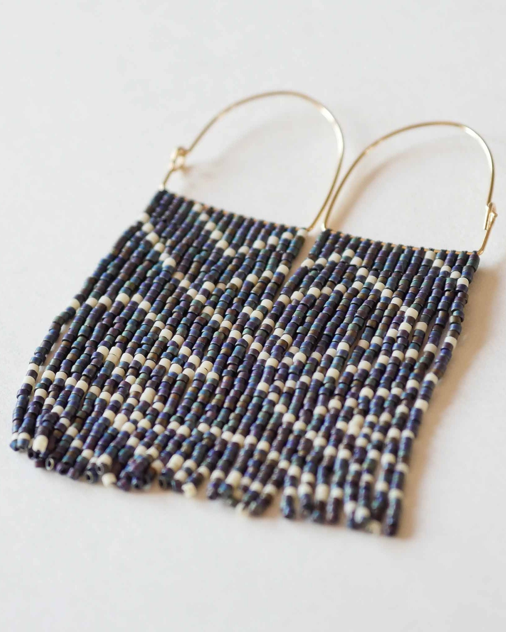 Jeera Tapestry Earring in ocean blues