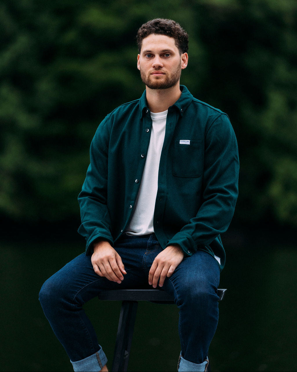 ANIÁN Men's Modern Melton Wool Shirt