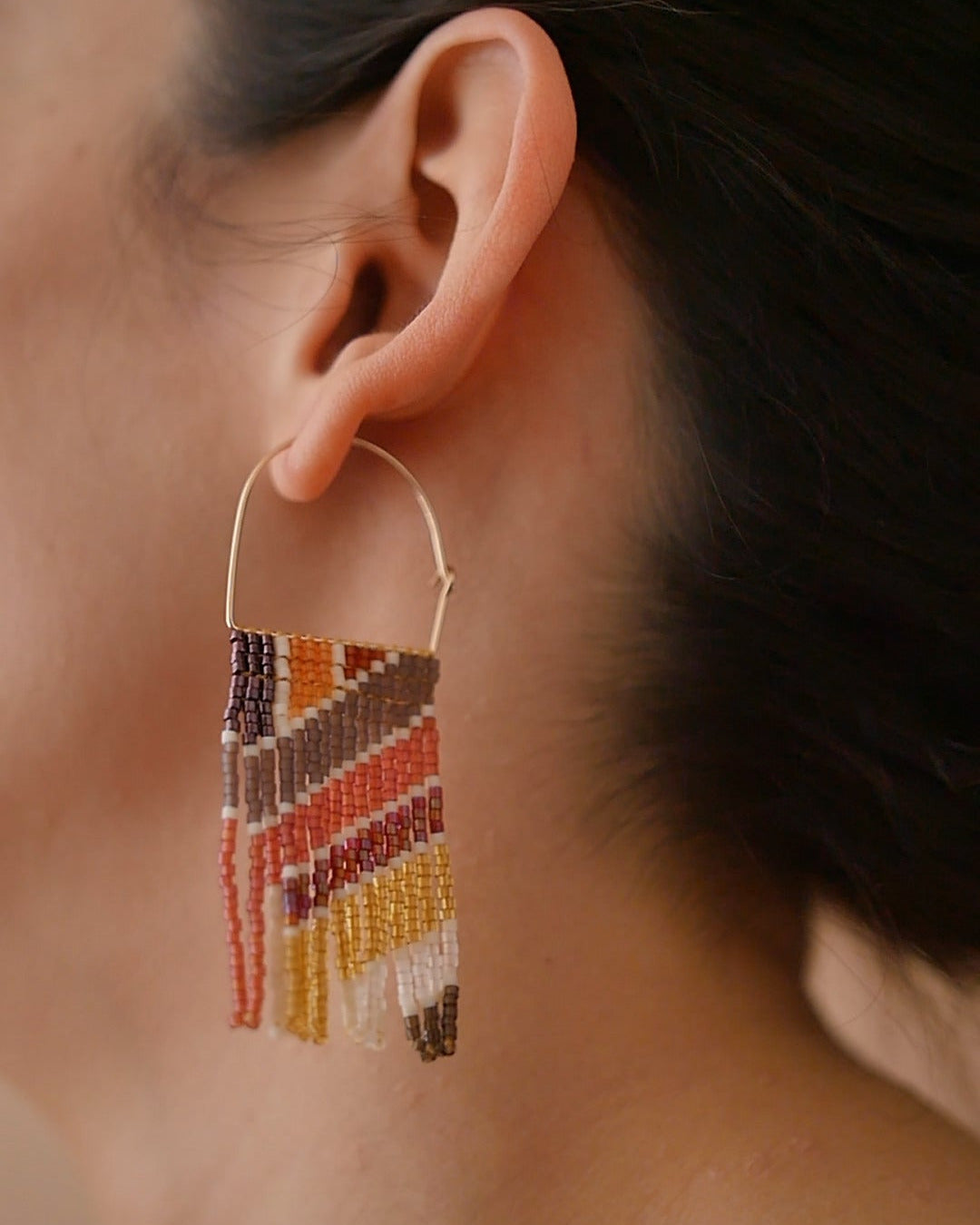 Daldanea Rahima Tapesty Earrings on model