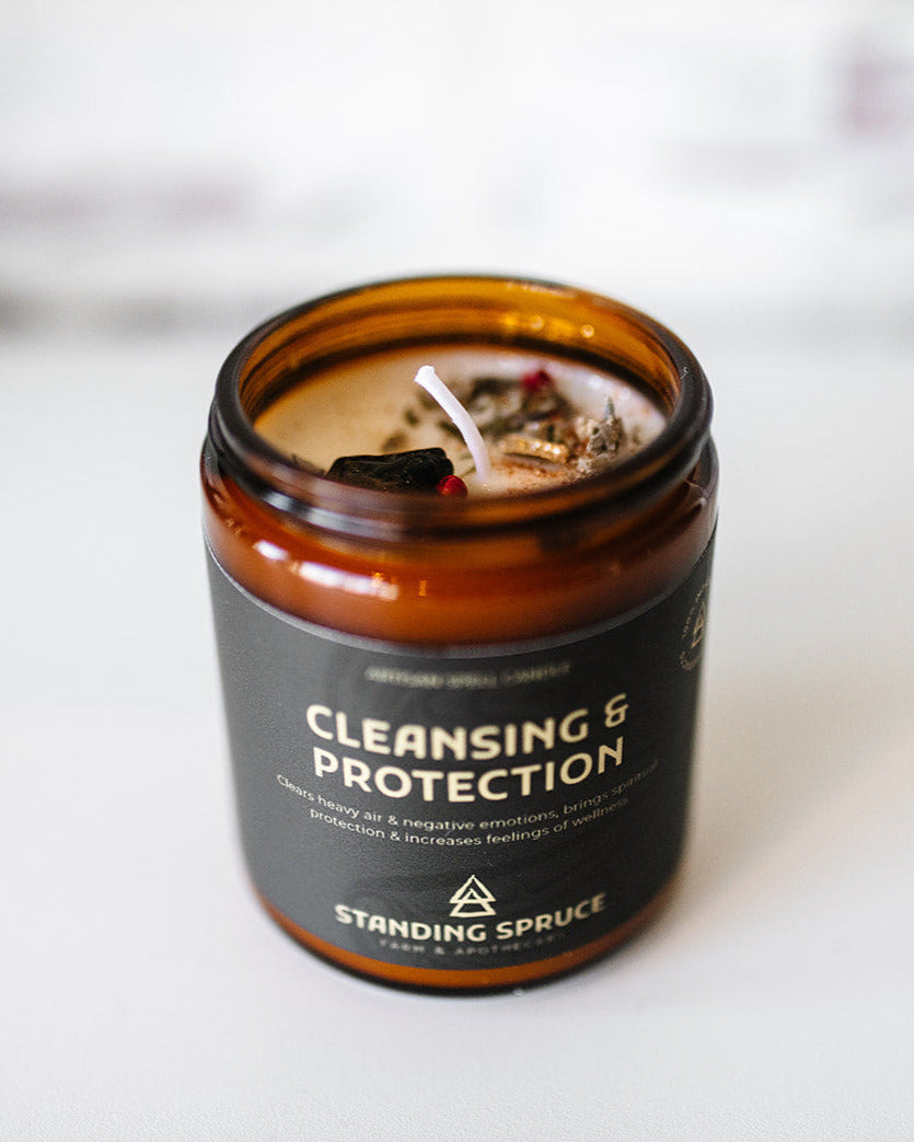 Standing Spruce Cleansing and Protection candle