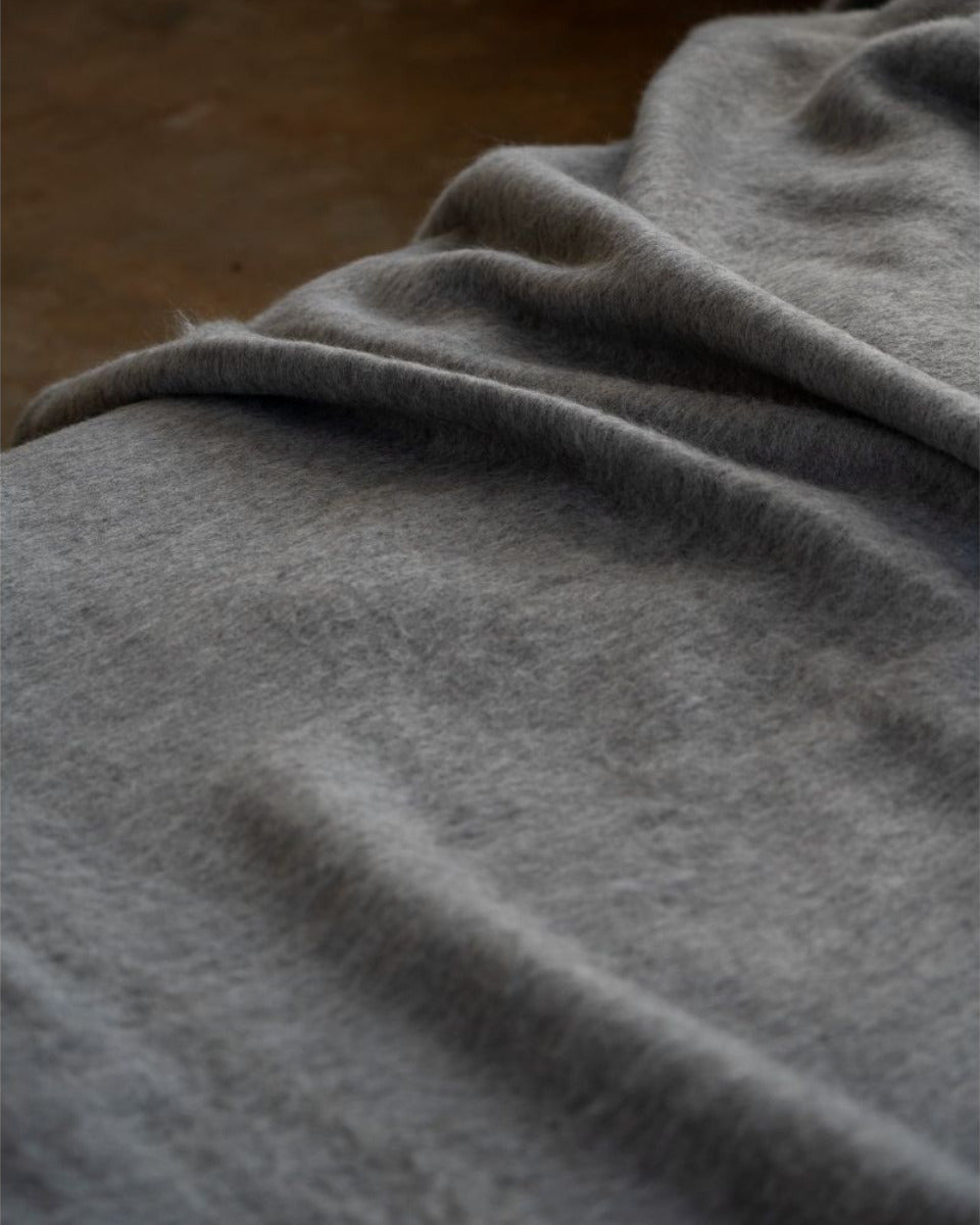 Close-up of a gray fabric texture