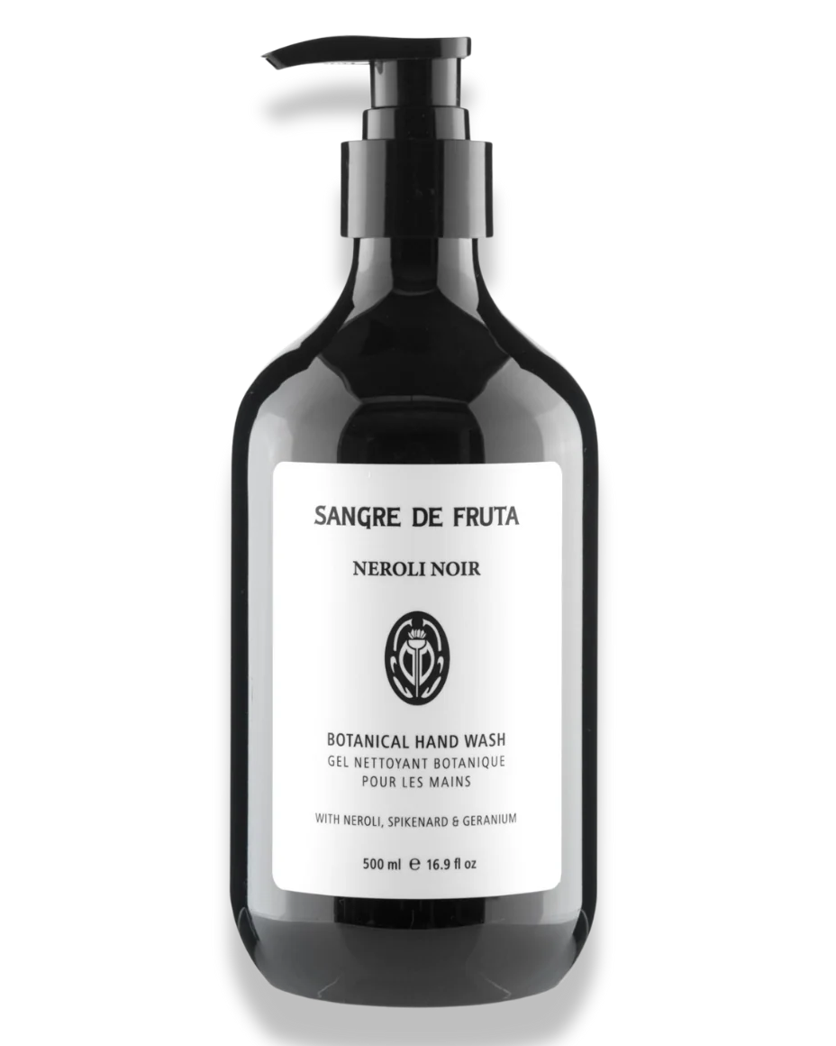 hand wash bottle on white background
