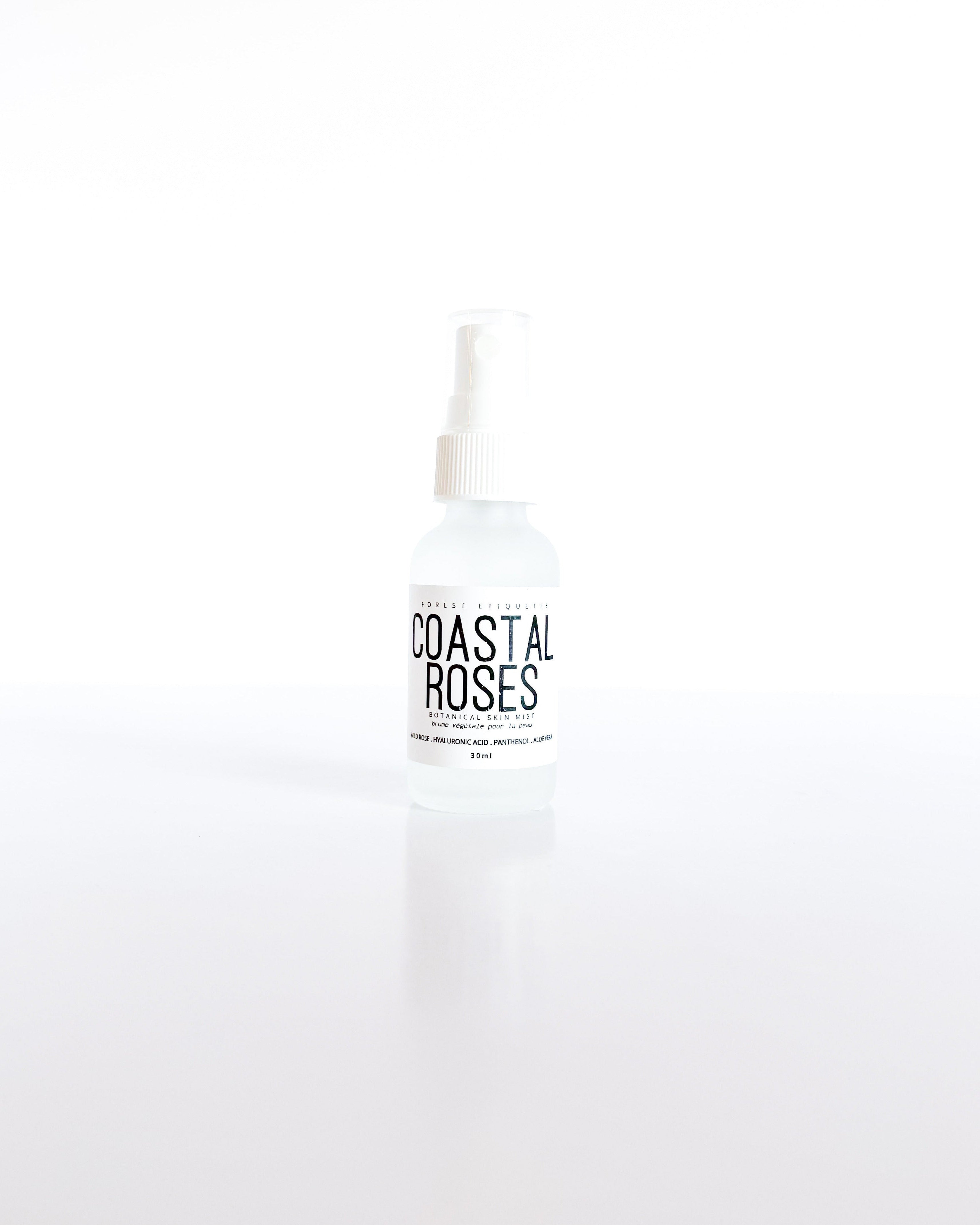 Flatlay of Coastal Roses facial toner