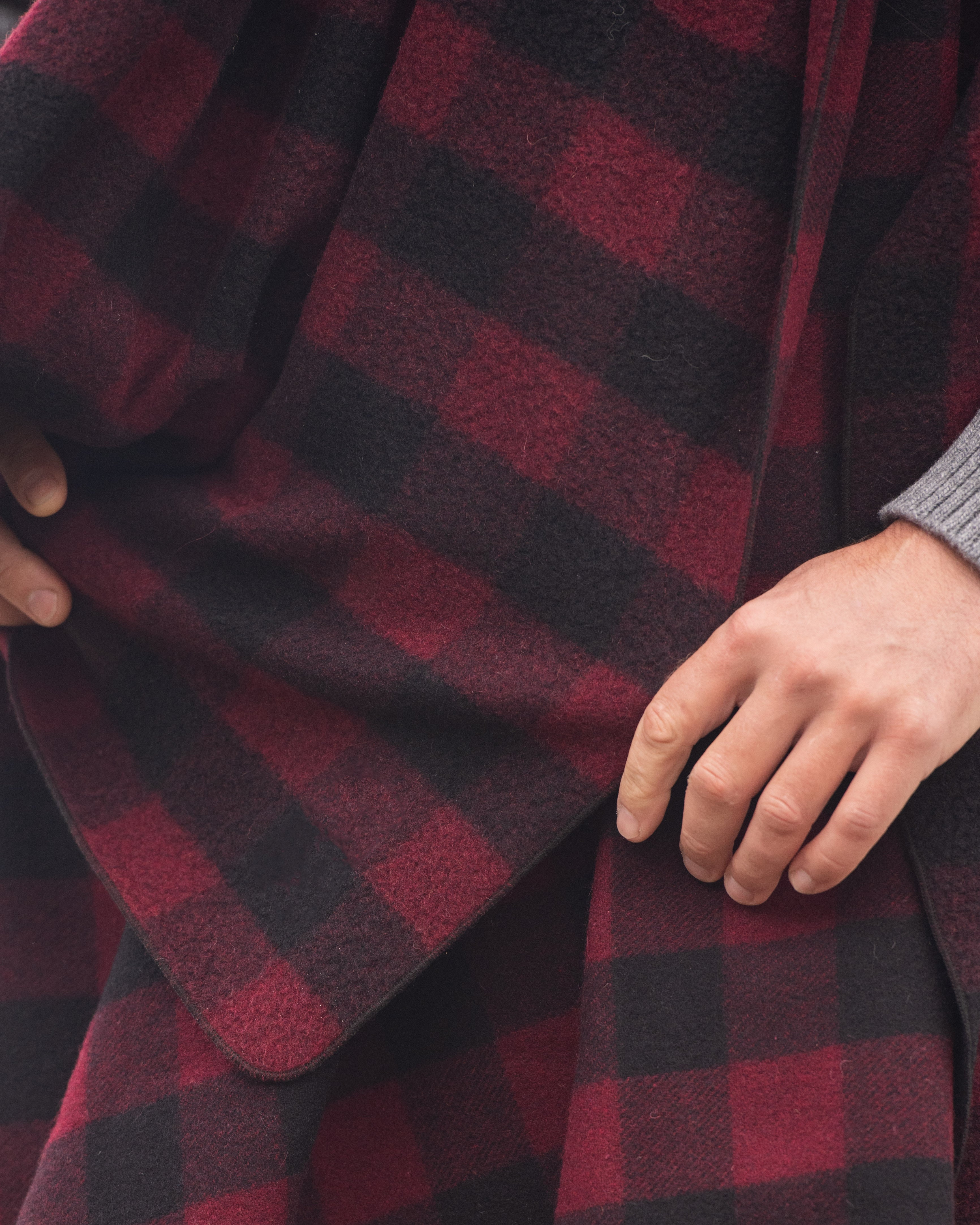 ANIÁN Buffalo Plaid Agnello Wool Blanket