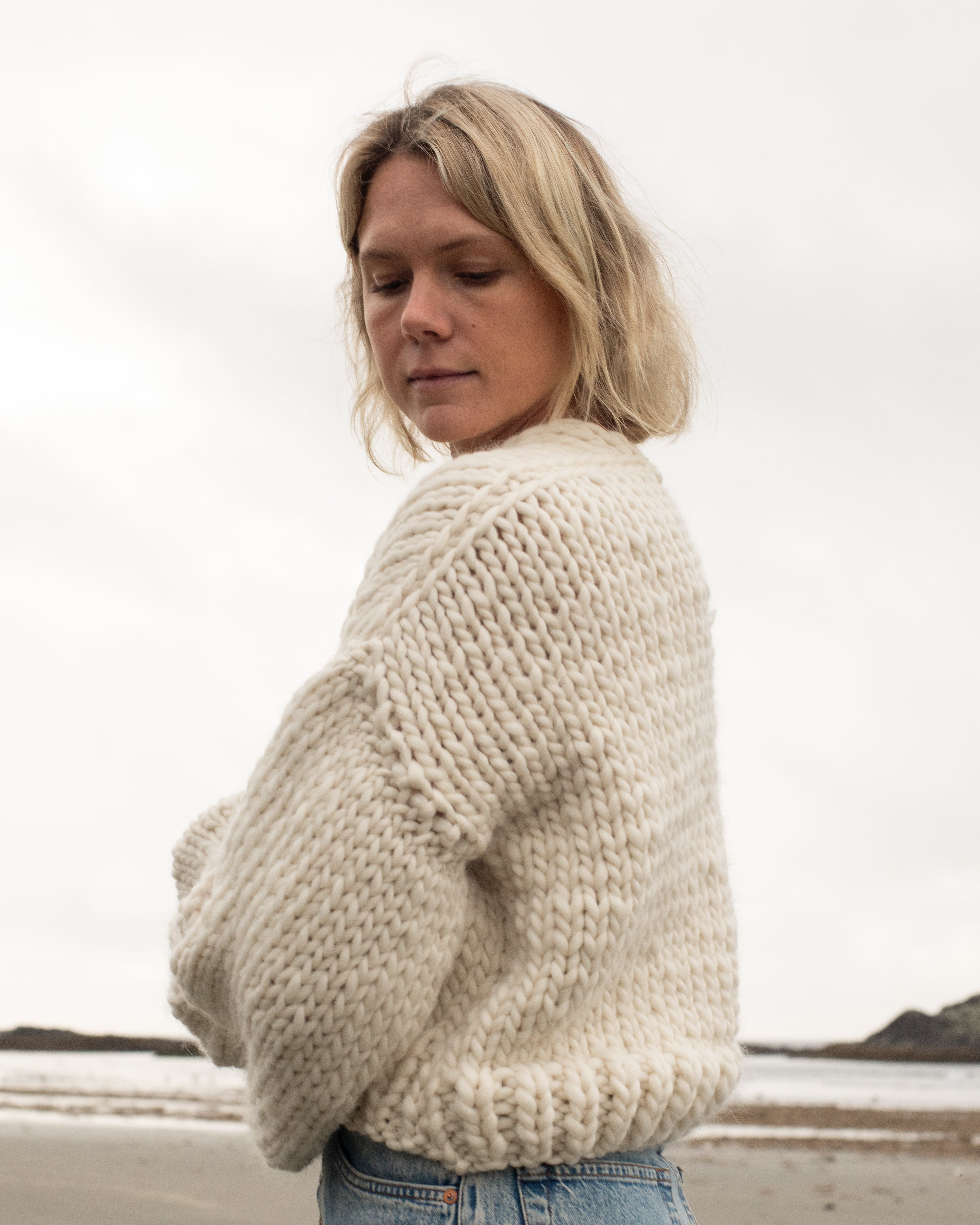 Diane Rudge Knit Cardigan in Cream