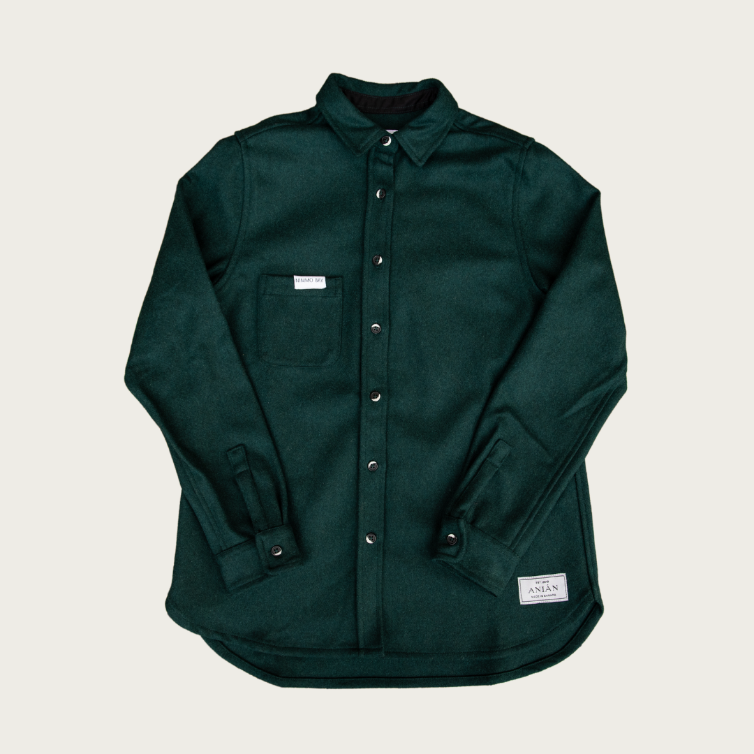 ANIÁN Women's Modern Melton Wool Shirt