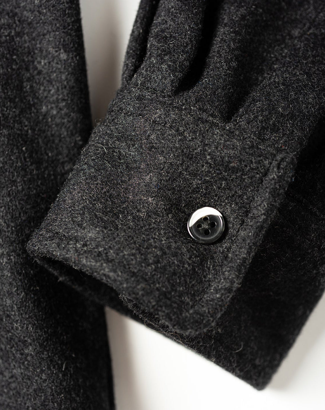 Men's Modern Melton Shirt cuff charcoal