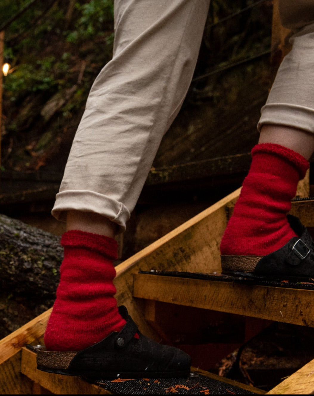 Thermohair Crew Socks in red
