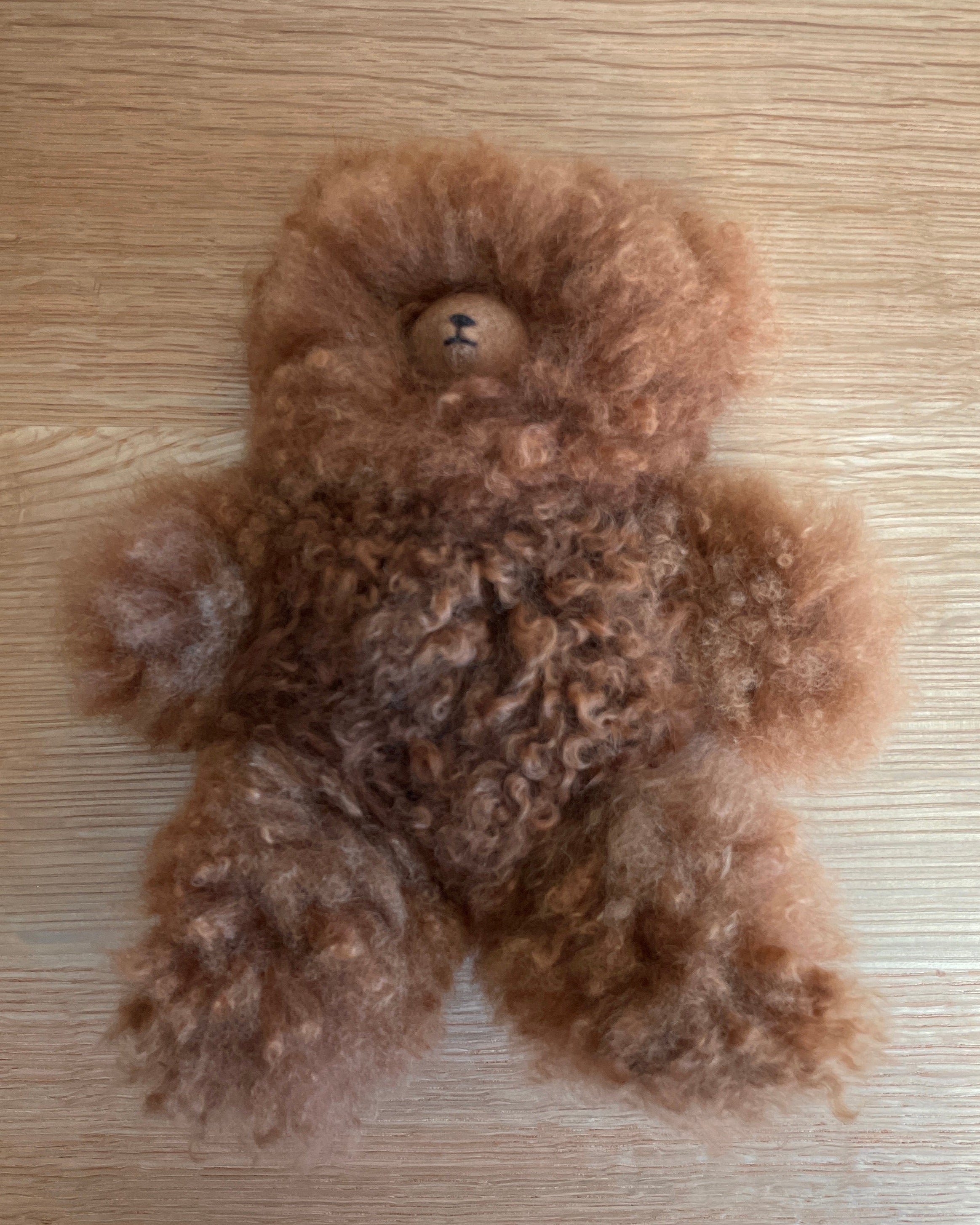 agnes wolfe alpaca teddy bear in chestnut