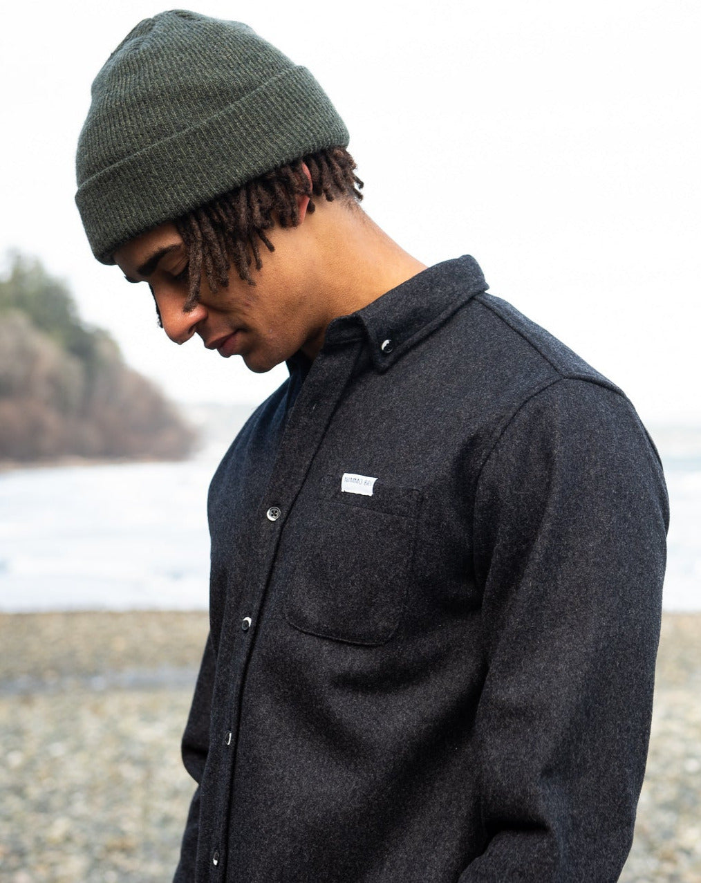 Men's Modern Melton Shirt charcoal