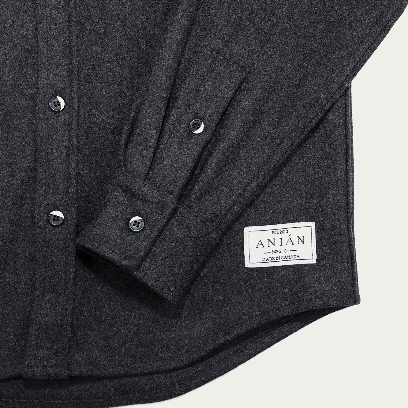 ANIÁN Women's Modern Melton Wool Shirt
