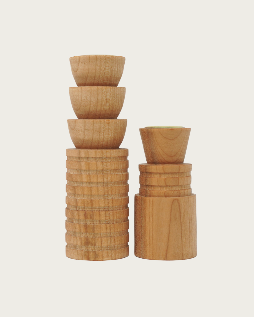 Elise Mclauchlin maple handmade candle holders confluence nimmo bay