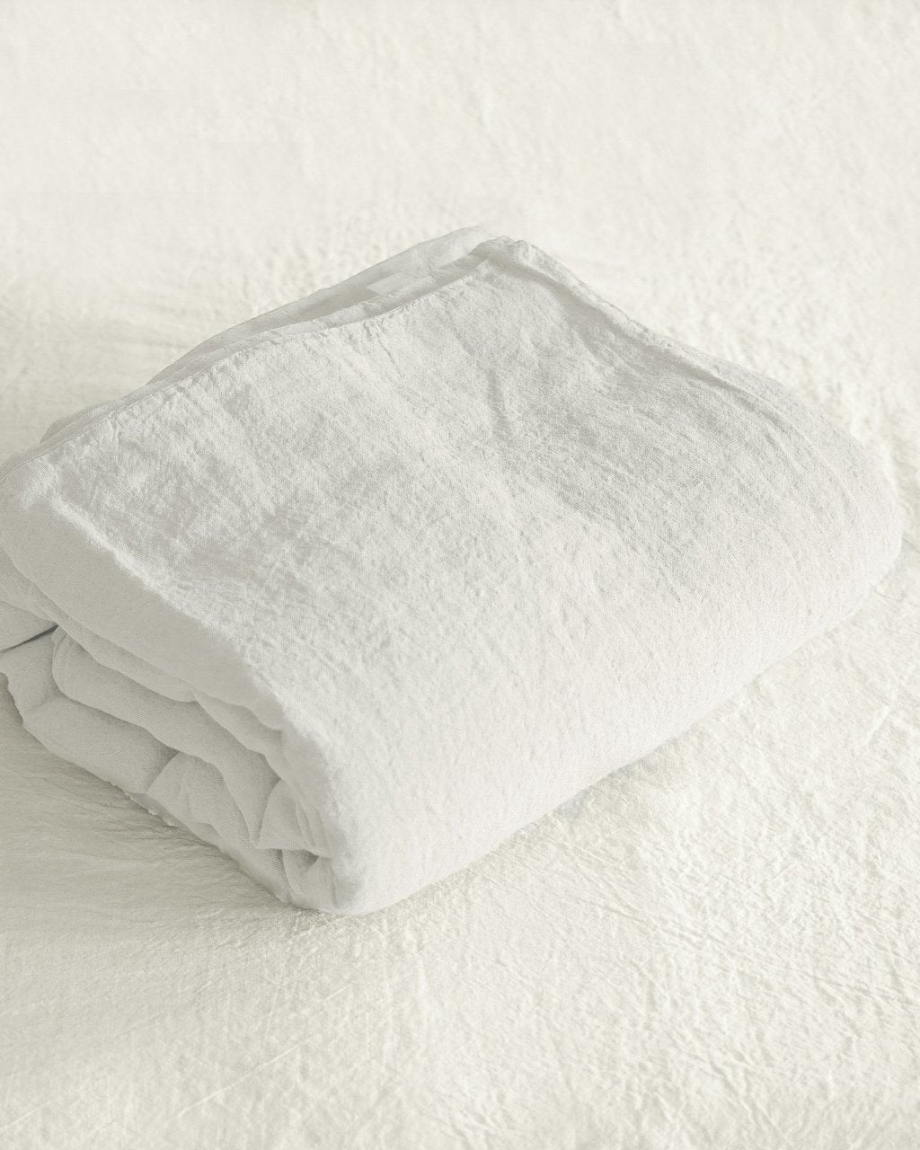 somn luxury linen duvet cover, folded