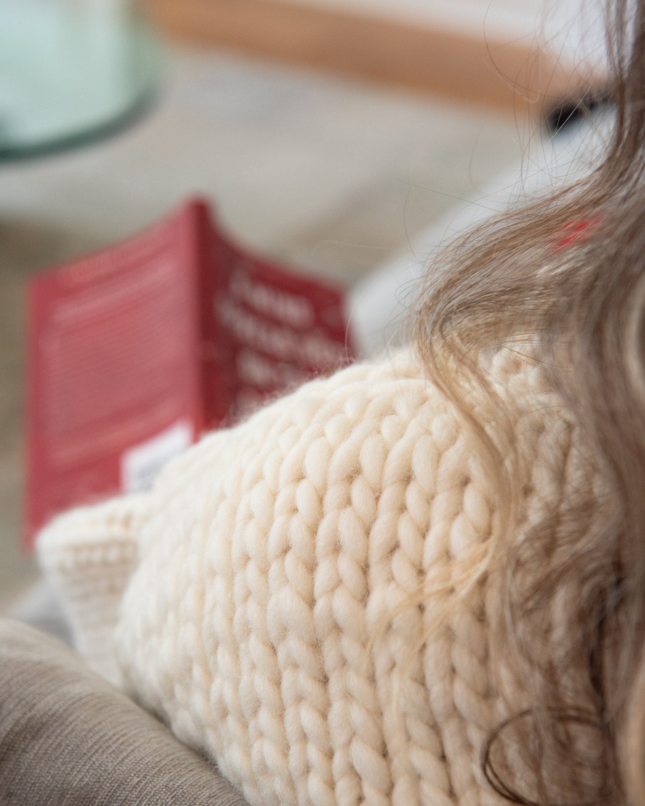 Crew Neck Sweater in Cream