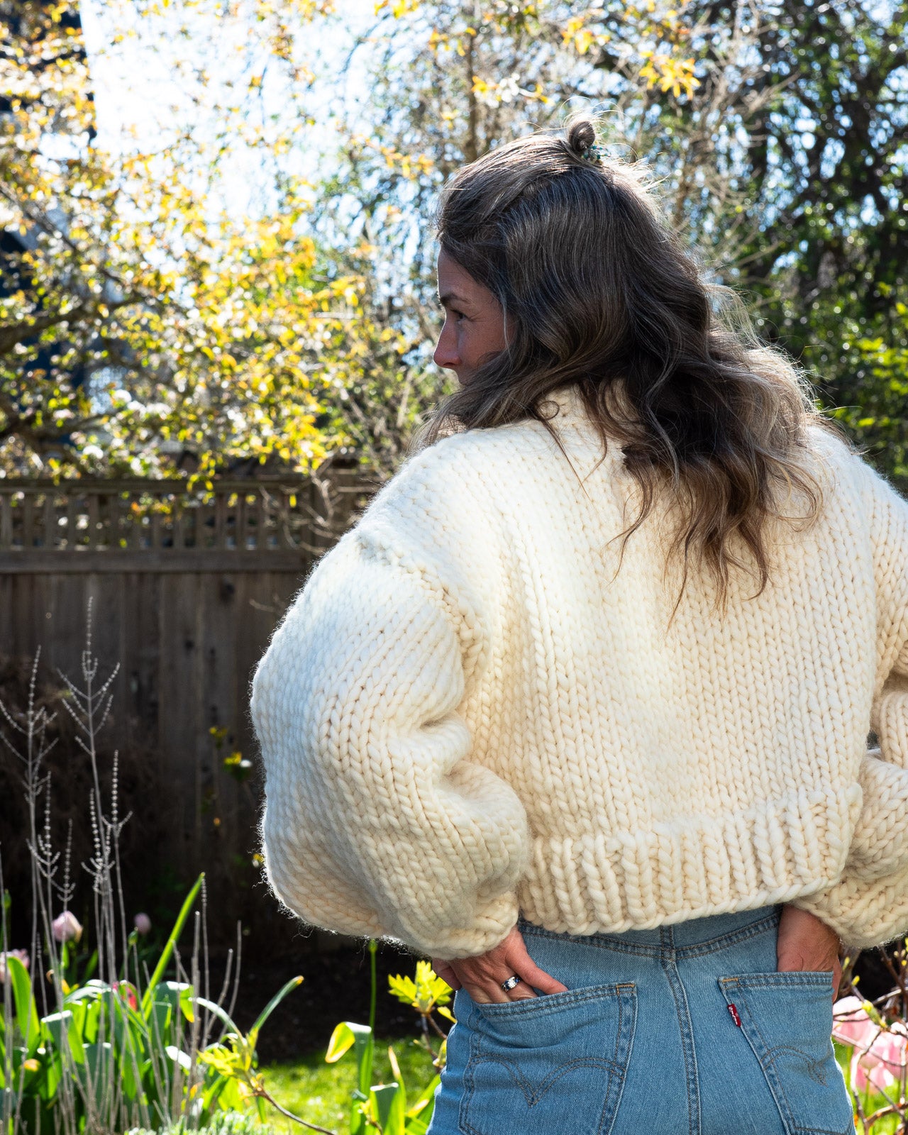 Crew Neck Sweater in Cream