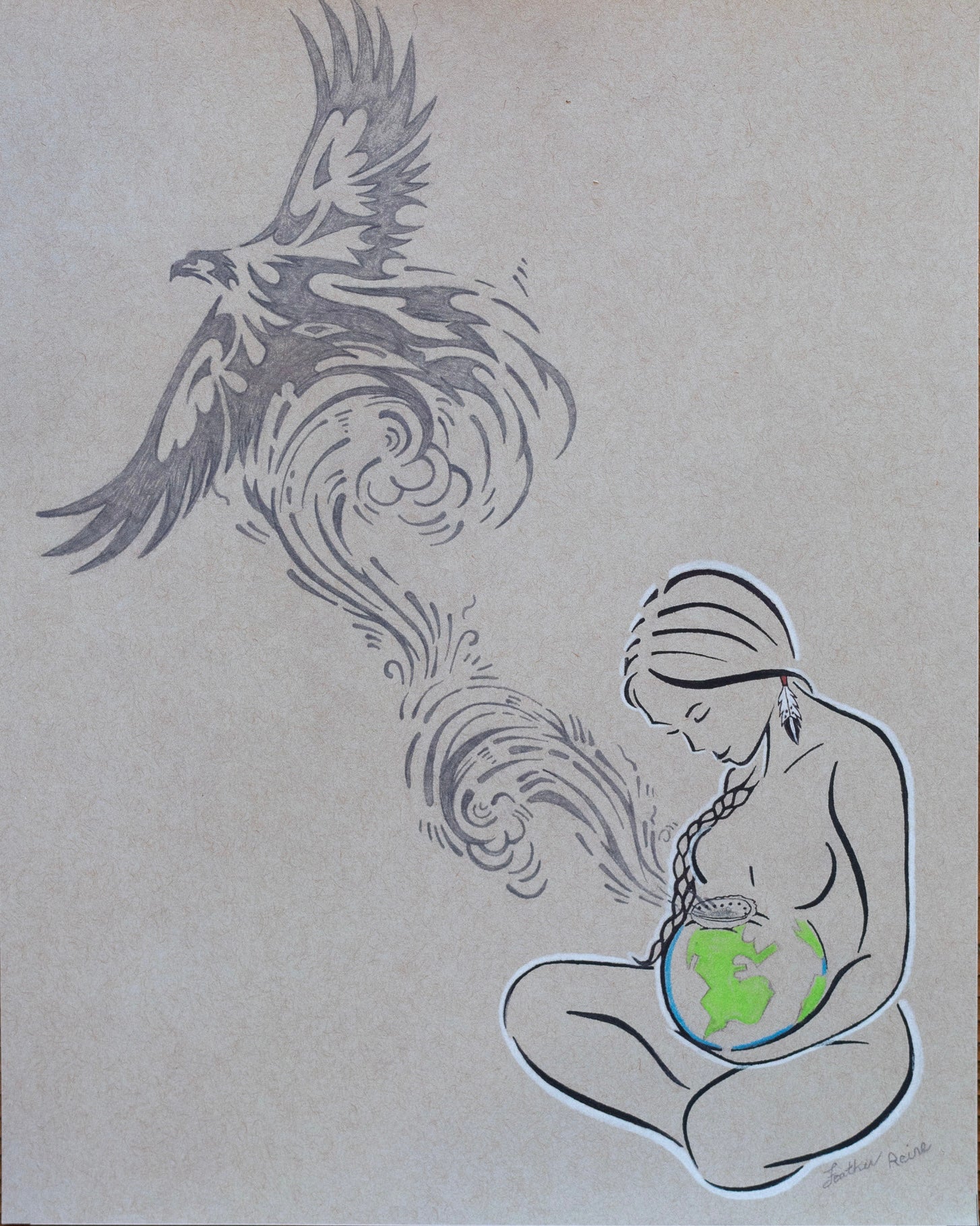 Miigwan Reine "Sacred Smoke" art print