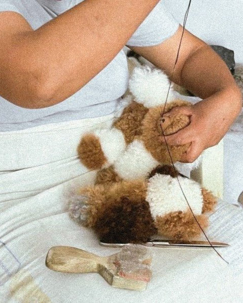 Agnes Wolfe Patchwork Teddy in progress
