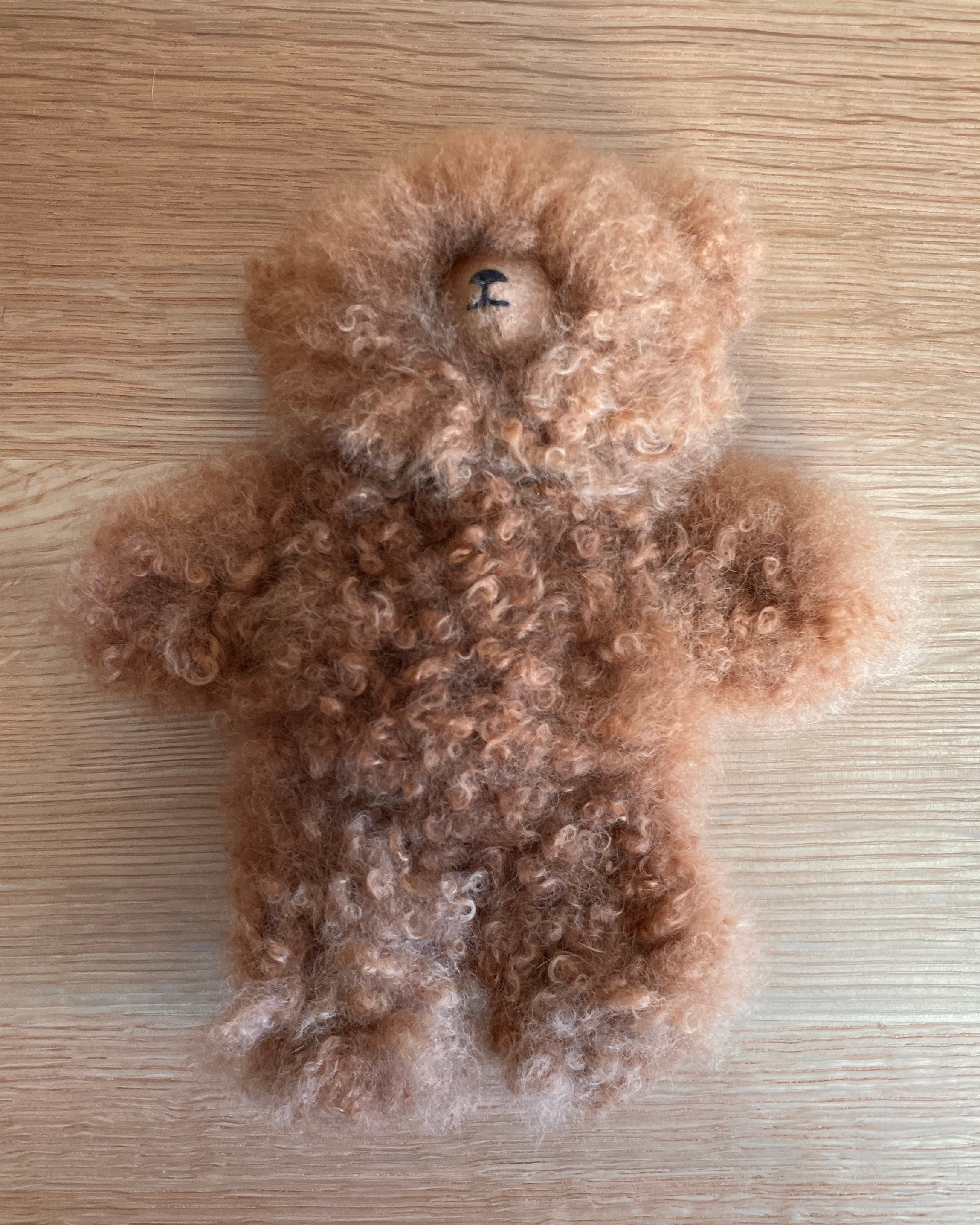 agnes wolfe alpaca teddy bear in caramel short loft