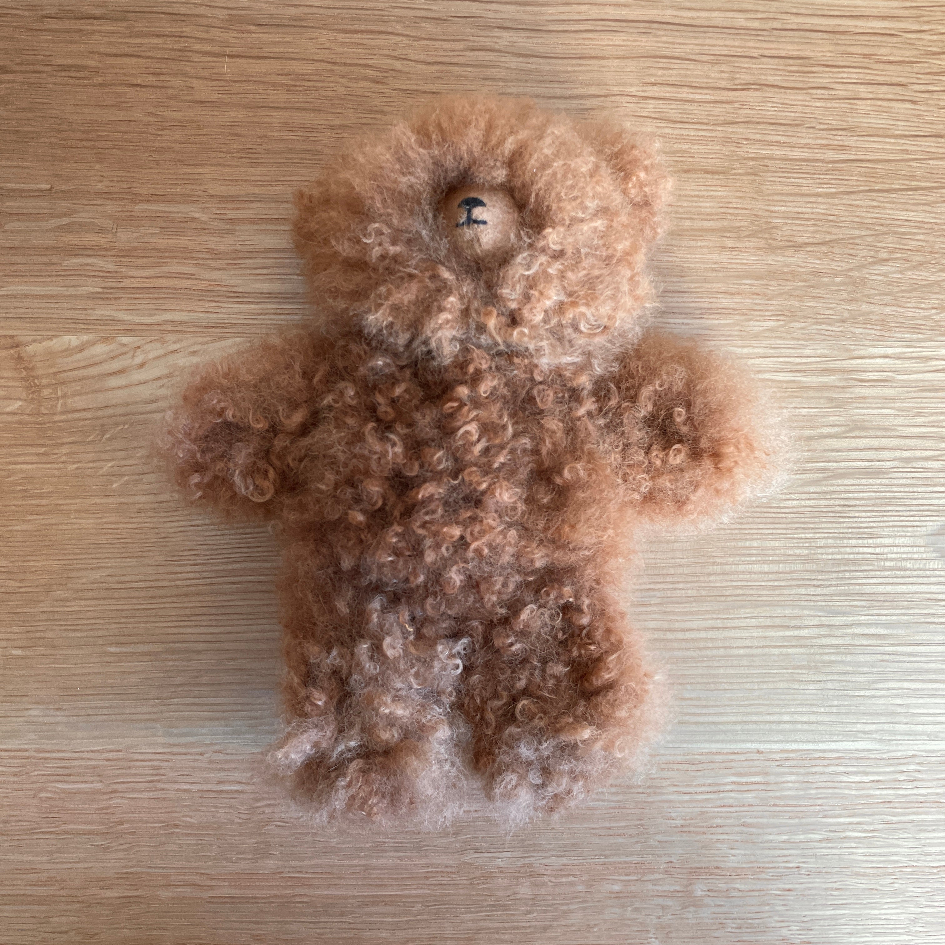 agnes wolfe alpaca teddy bear in caramel short loft