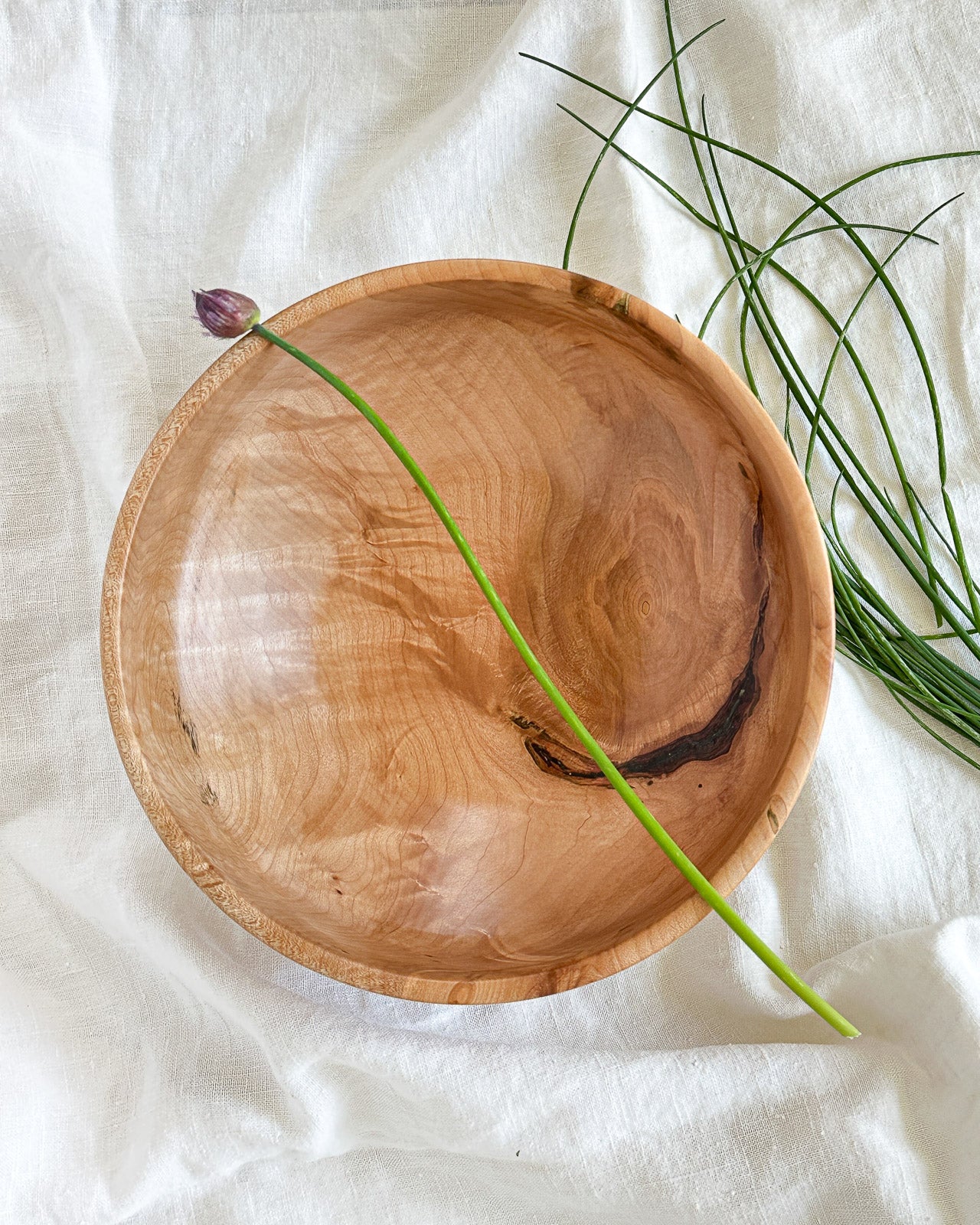 Miller + co wooden bowl #3 with fresh chives