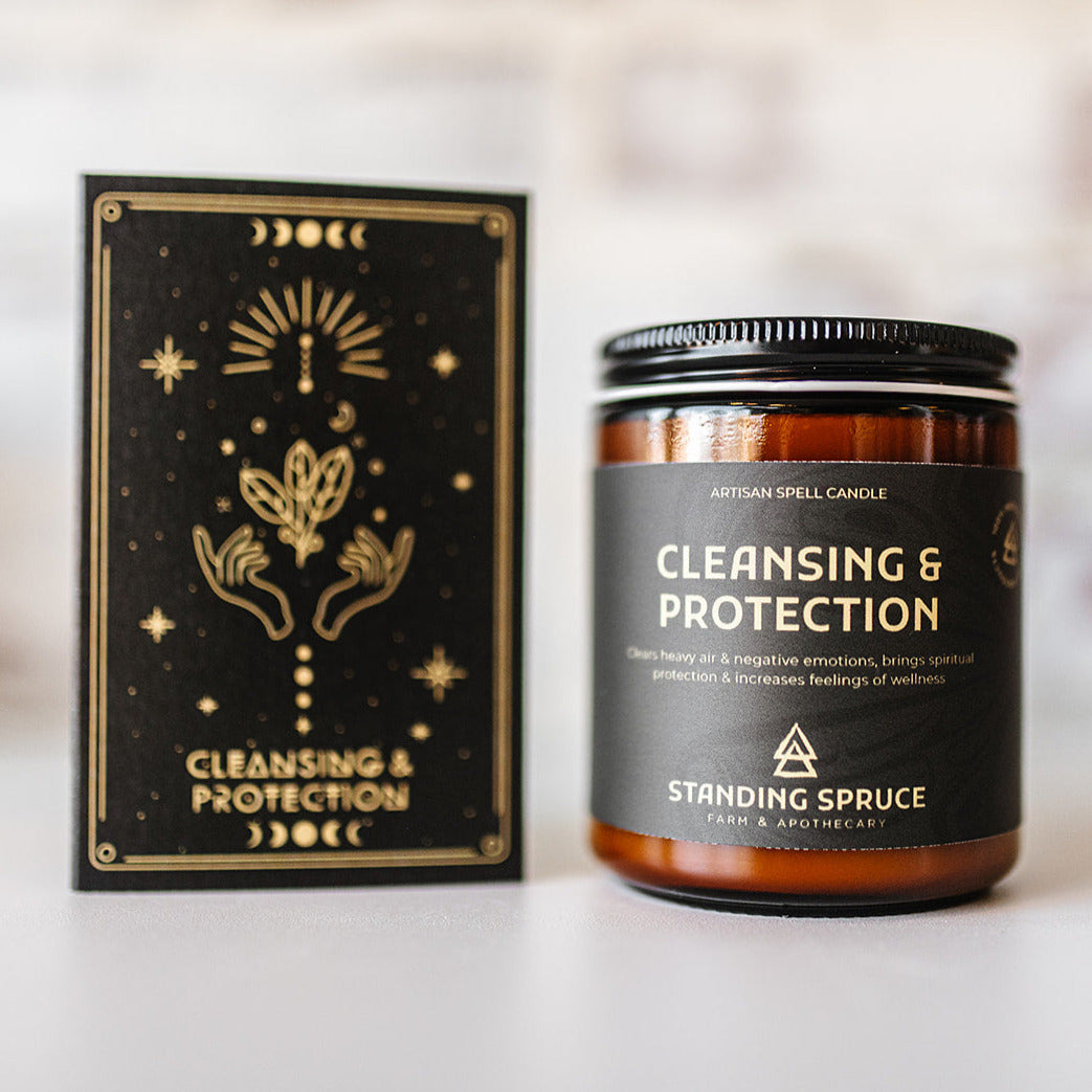 Standing Spruce Cleansing and Protection candle 