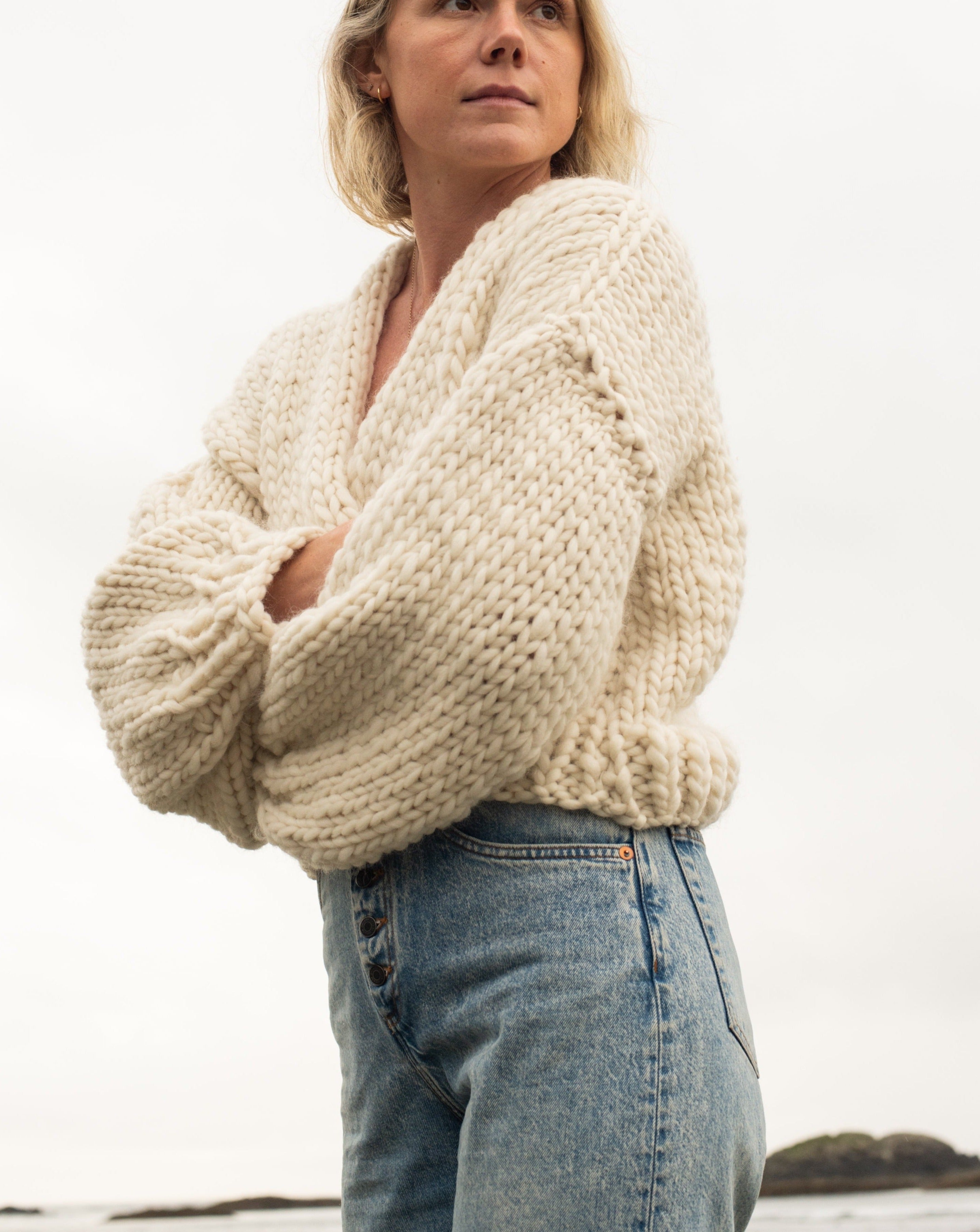 Diane Rudge Knit Cardigan in Cream