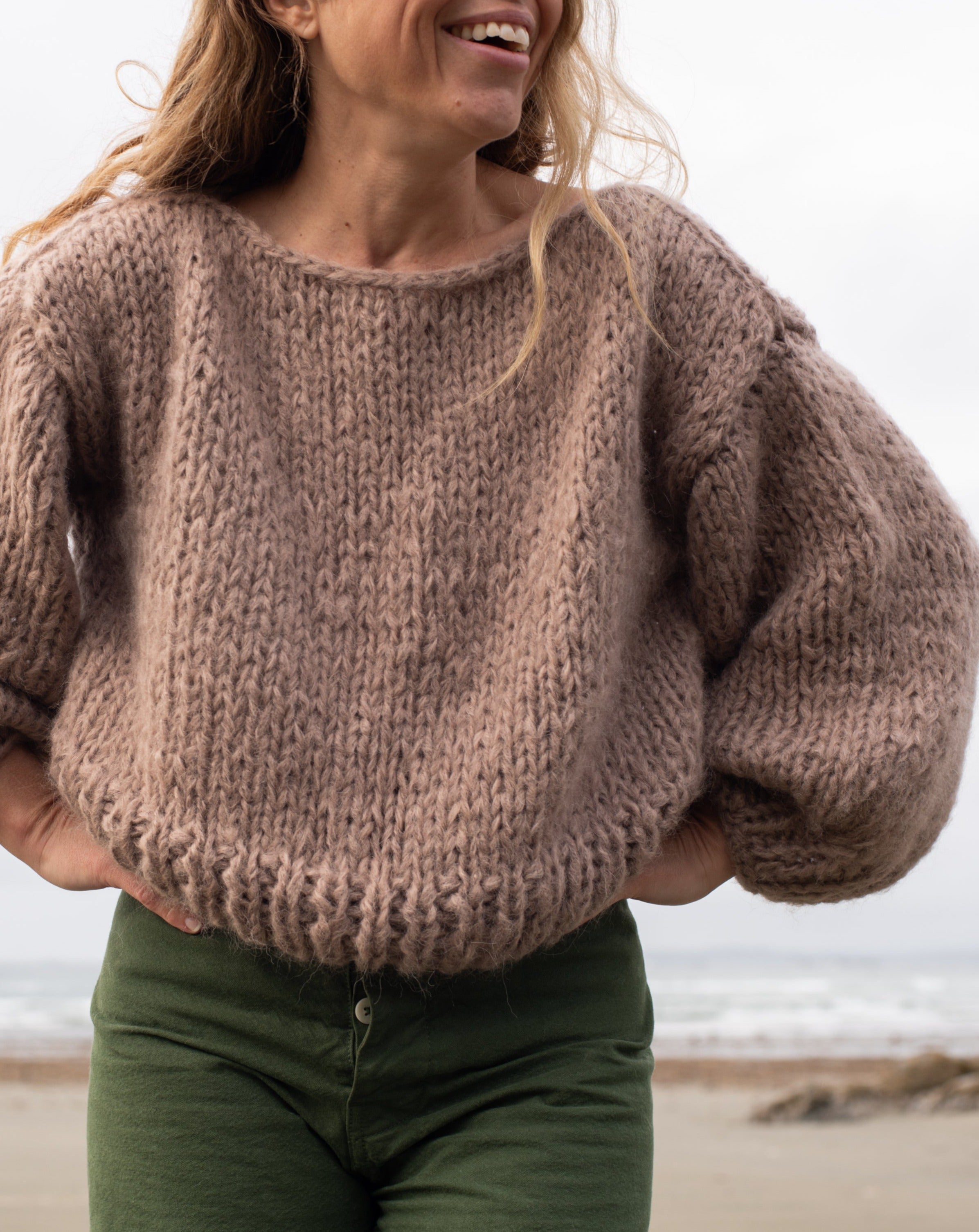 Diane Rudge Mohair Sweater in Tan