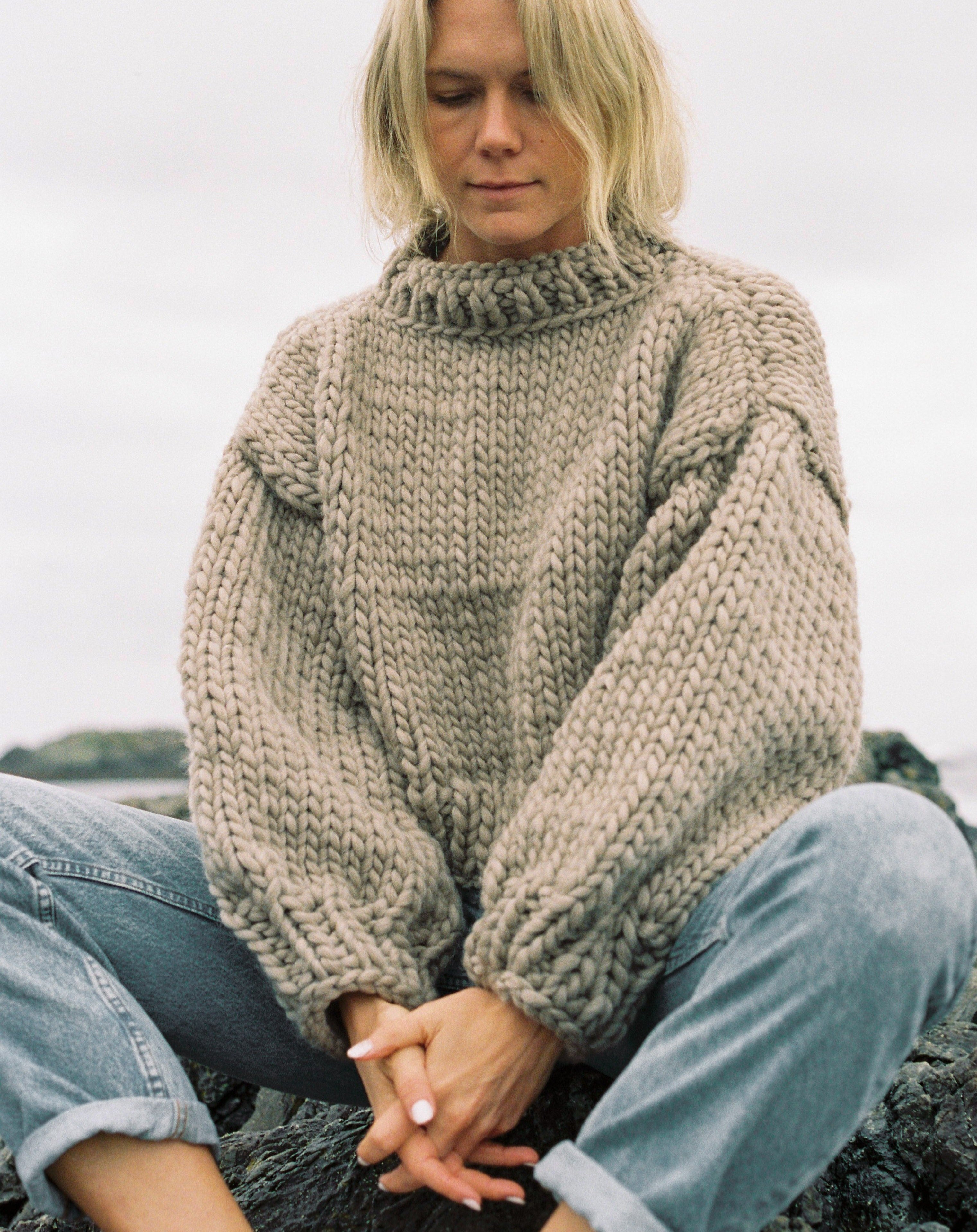Diane Rudge Crew Neck Sweater in Sand