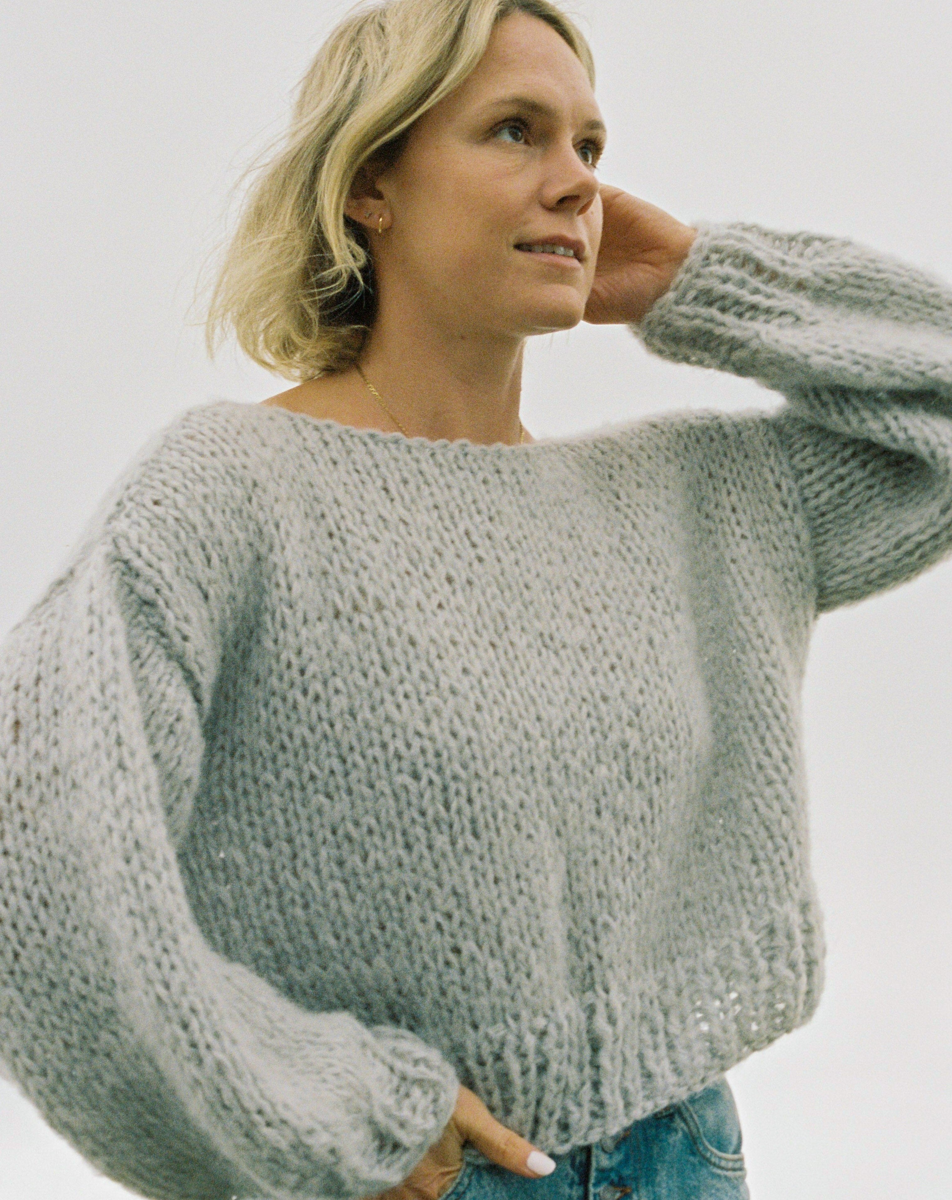 Diane Rudge Mohair Knit sweater in grey