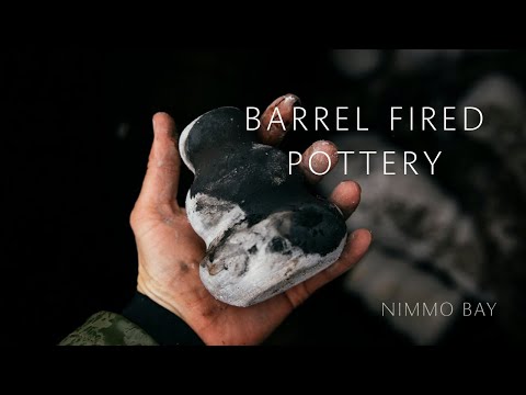 the process to barrel fire pottery on the beach at Nimmo Bay with Miller + Co.