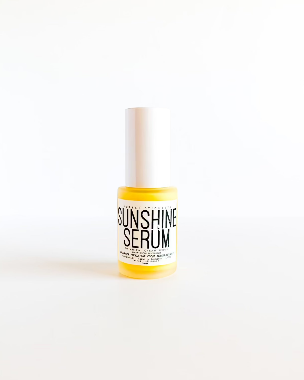 product shot of sunshine serum bottle