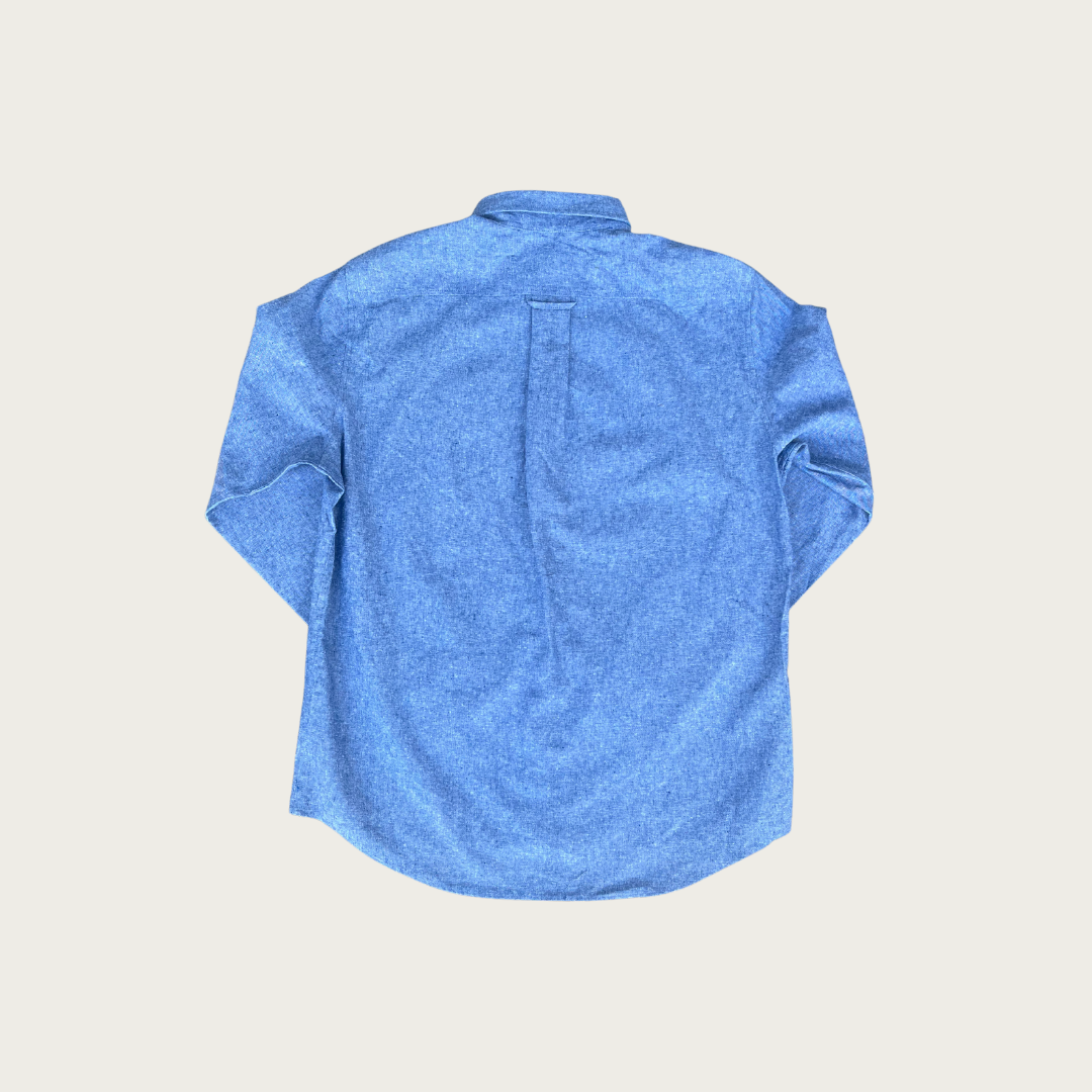 Men's Long Sleeve Blue Chambray Shirt