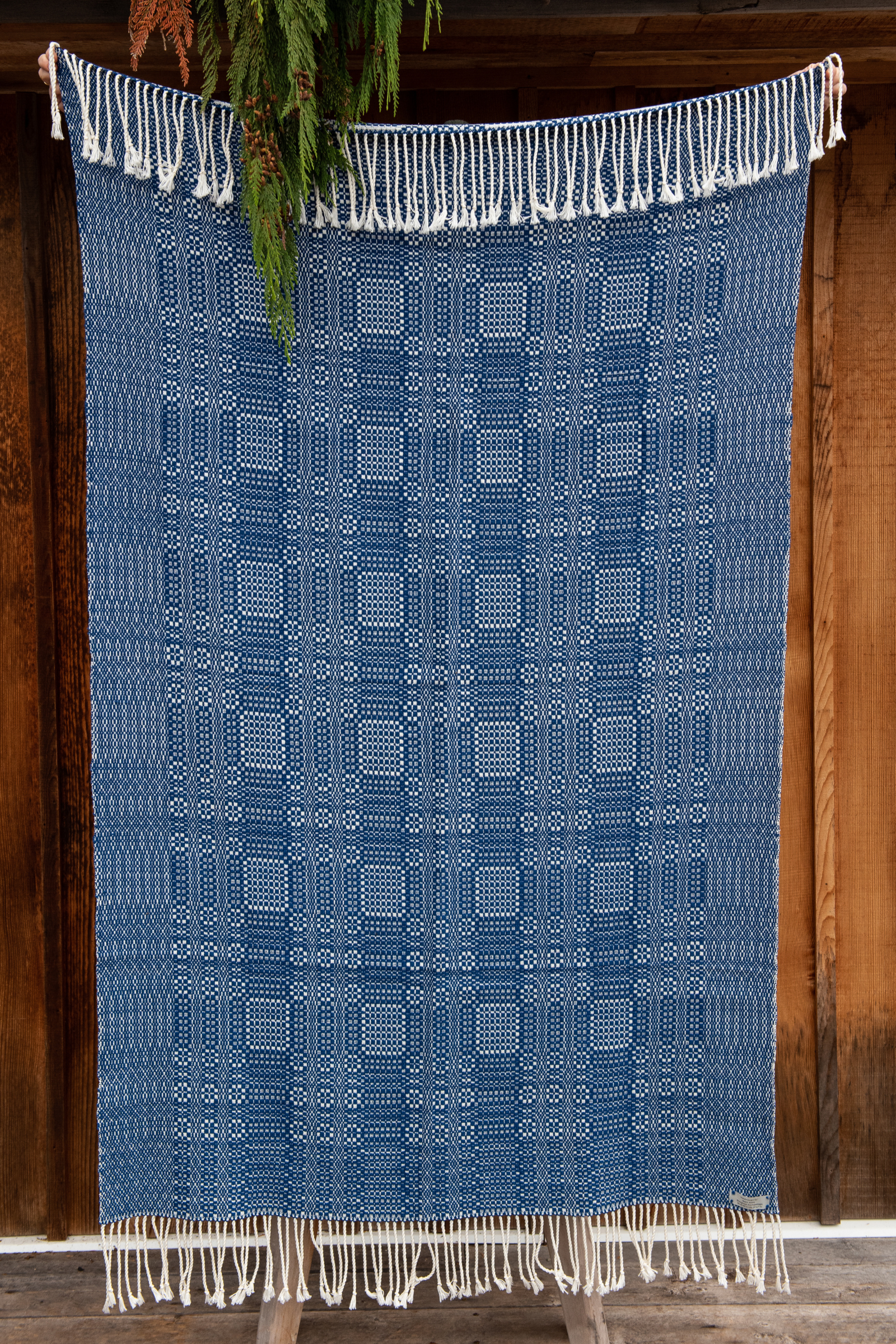 B.A. Weaving Studio Blanket blue