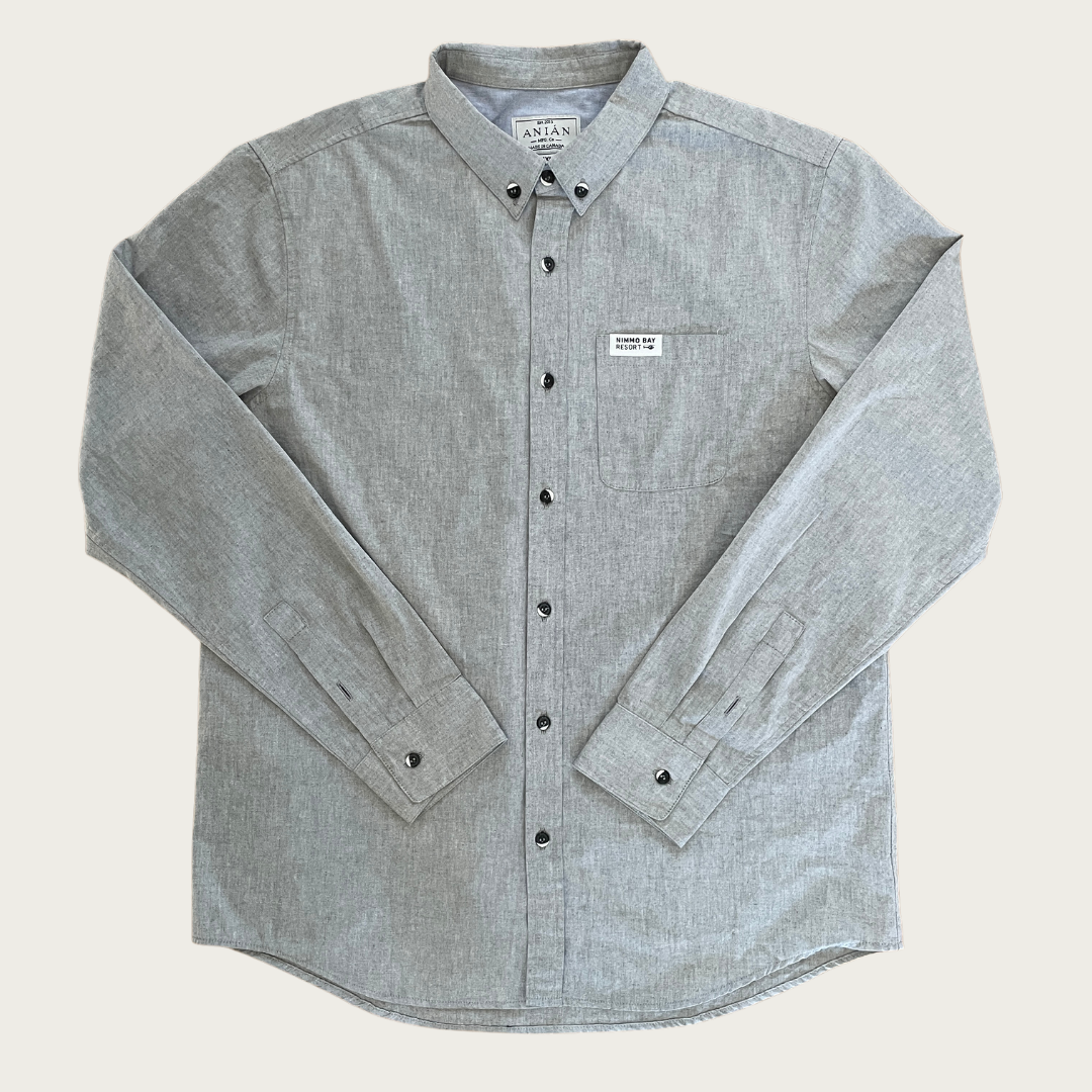 Men's Grey Oxford Shirt