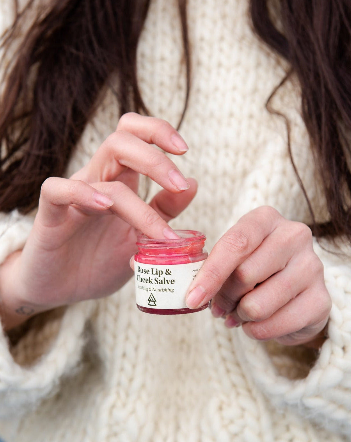 Standing Spruce Rose lip and cheek salve