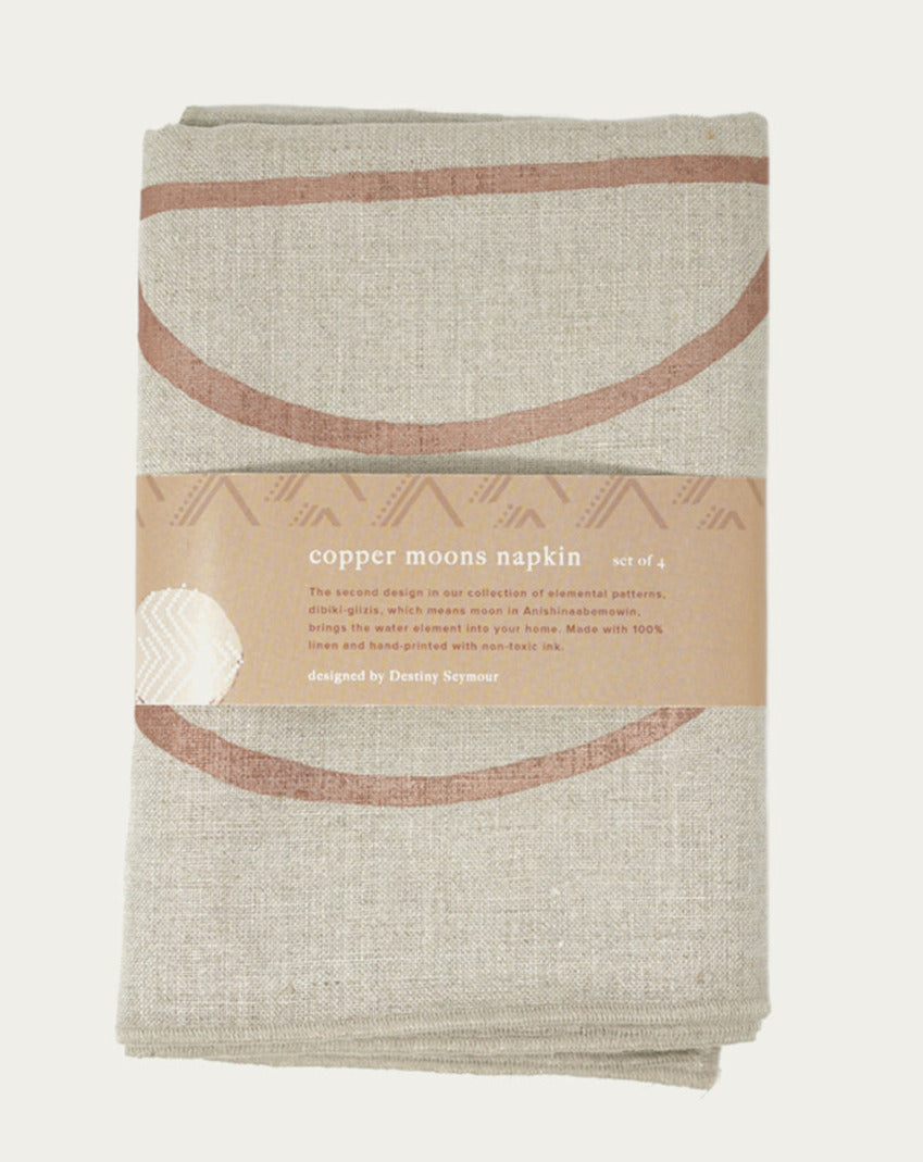 copper moons linen napkins