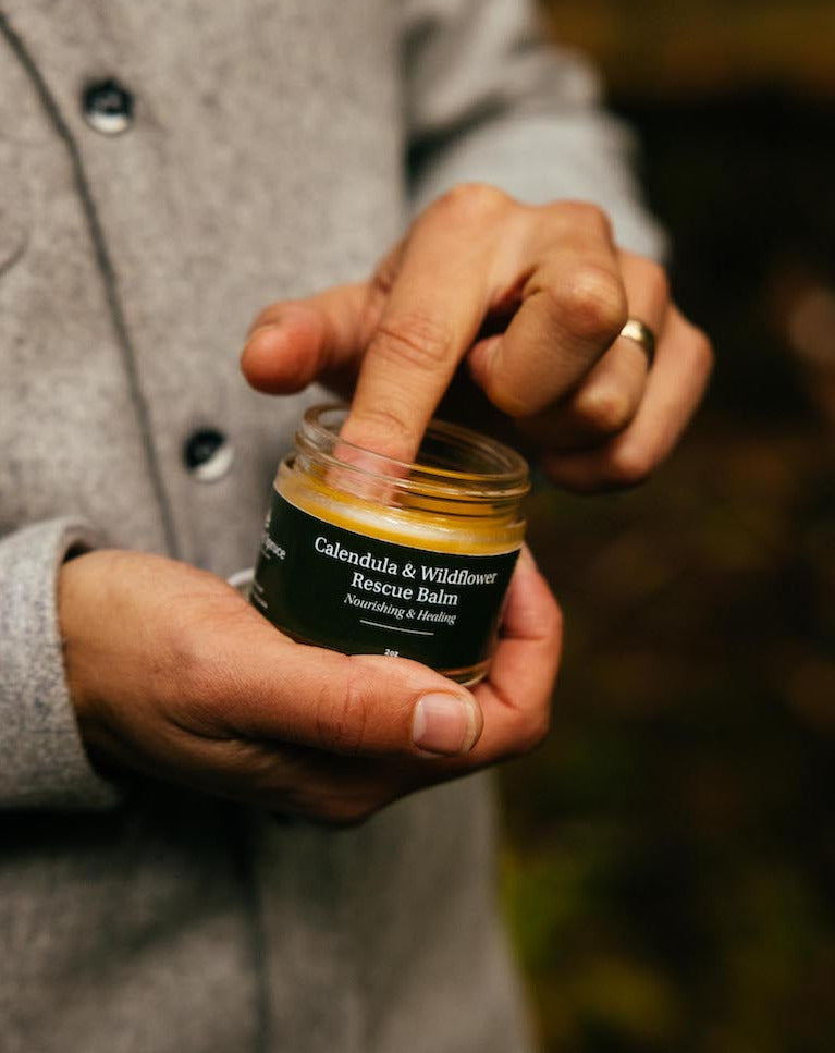 Standing Spruce calendula wildflower salve