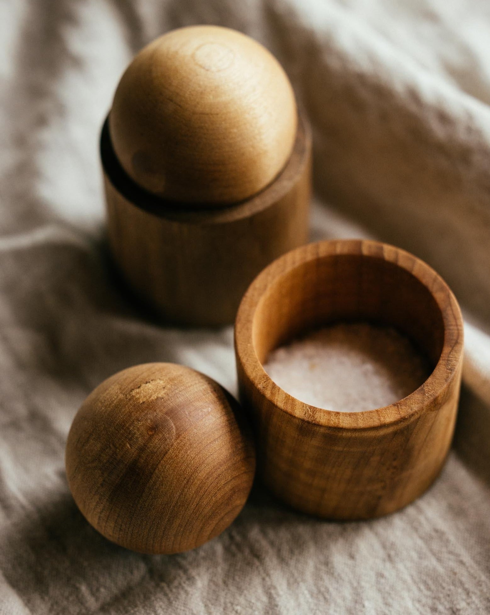 Wooden Salt Pot by Elise Mclauchlan Confluence Nimmo Bay