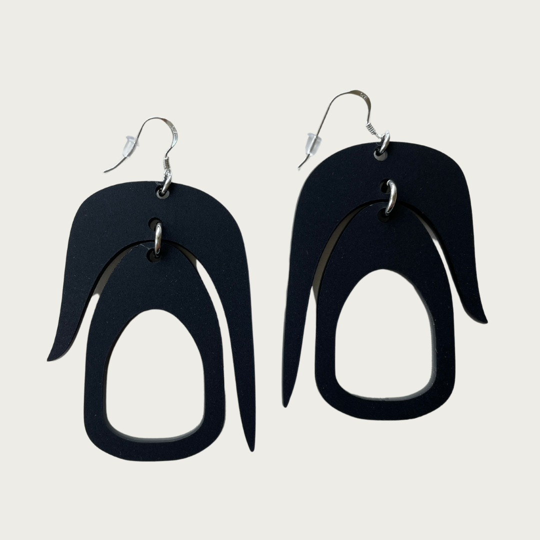 Salish Chandelier Earrings in Black