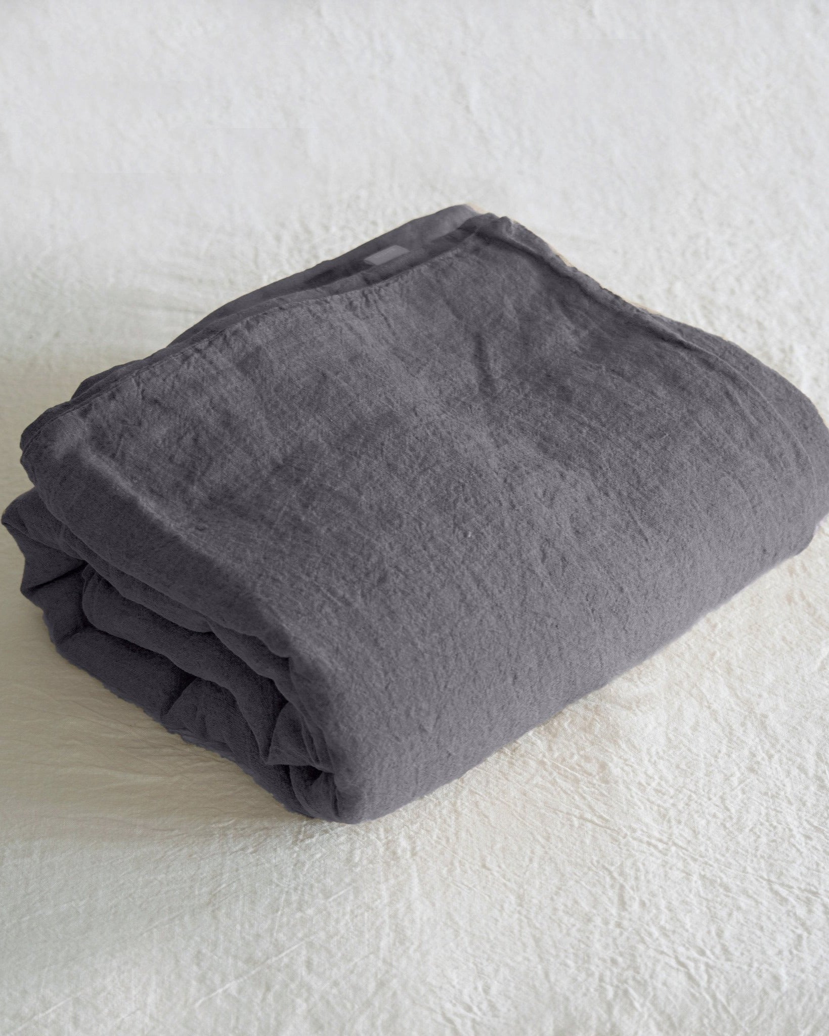 somn luxury linen duvet cover, folded